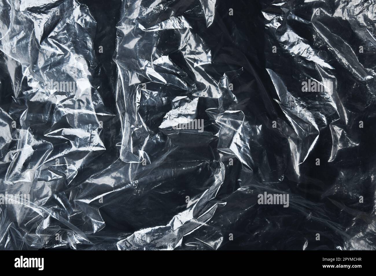 Cover the plastic polyethylene packaging with a wrinkled effect