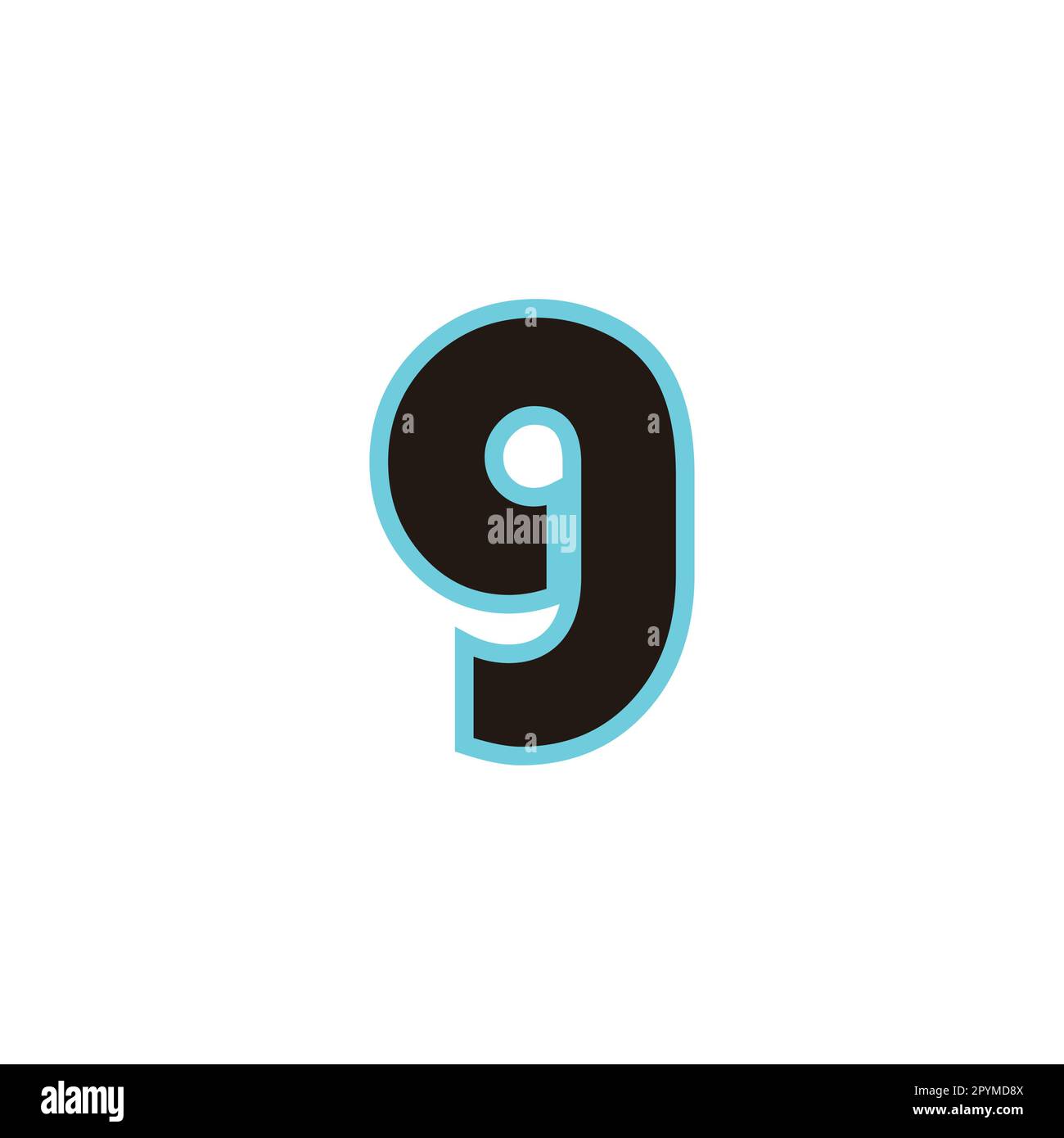 Letter g blue neon geometric symbol simple logo vector Stock Vector ...