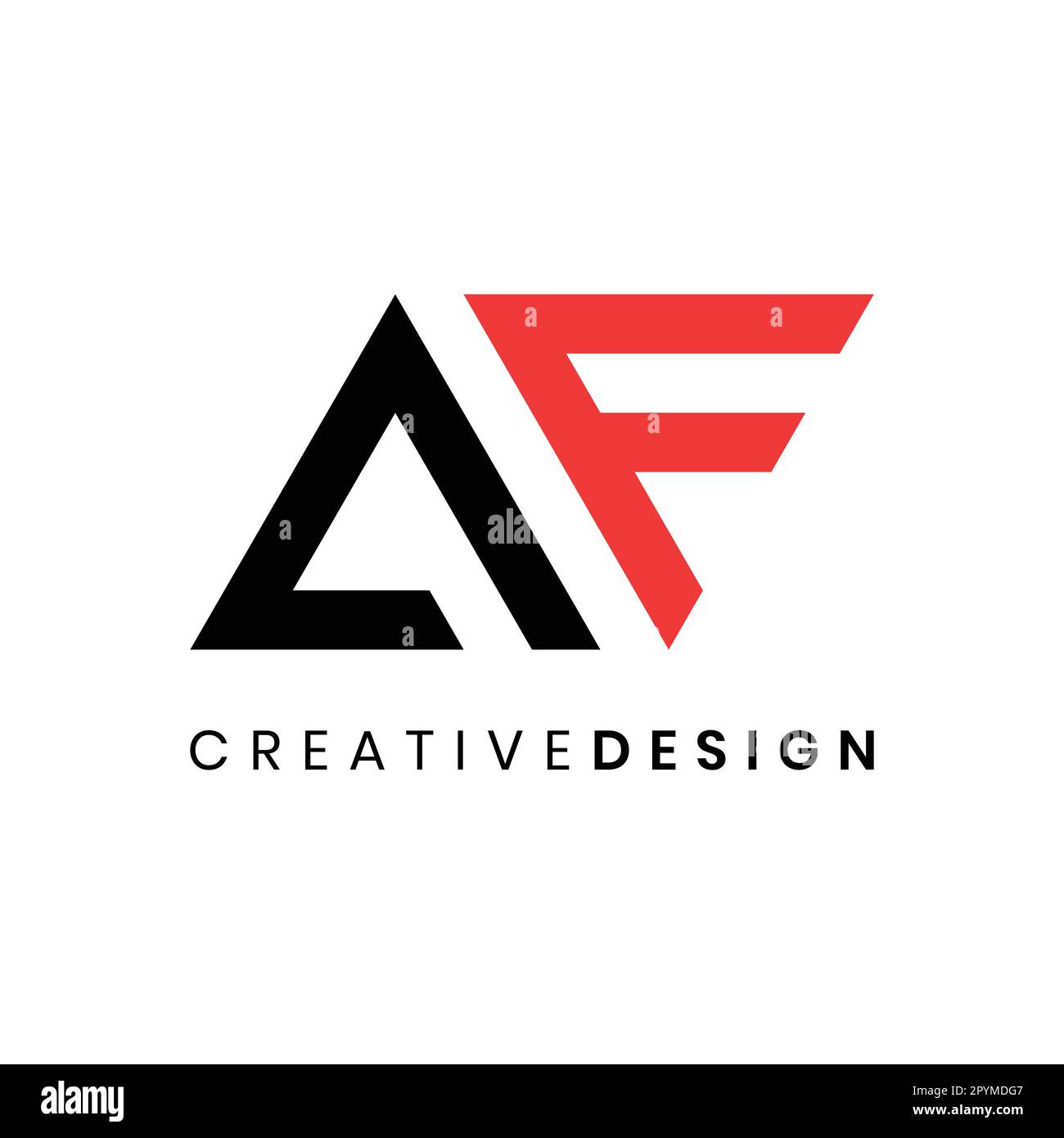 Modern geometric letter AF logo design vector illustration Stock Vector