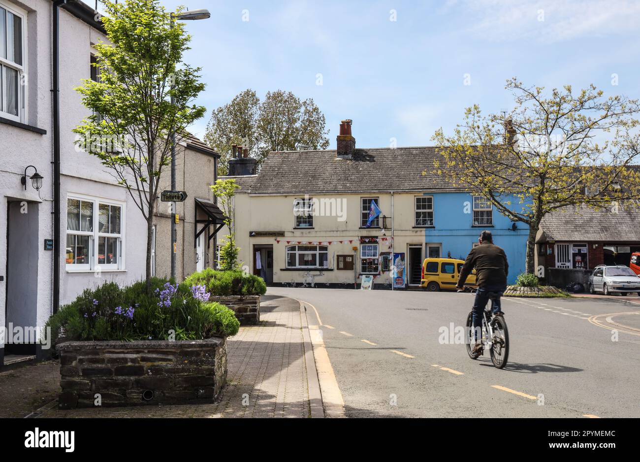 A single bicyclist on the Parade at Millbrook in the direction of the