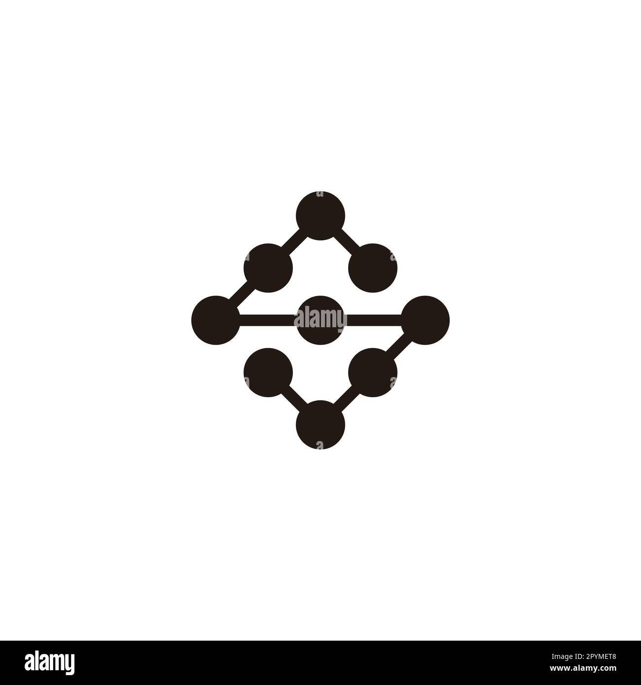 Letter S square circles geometric symbol simple logo vector Stock ...