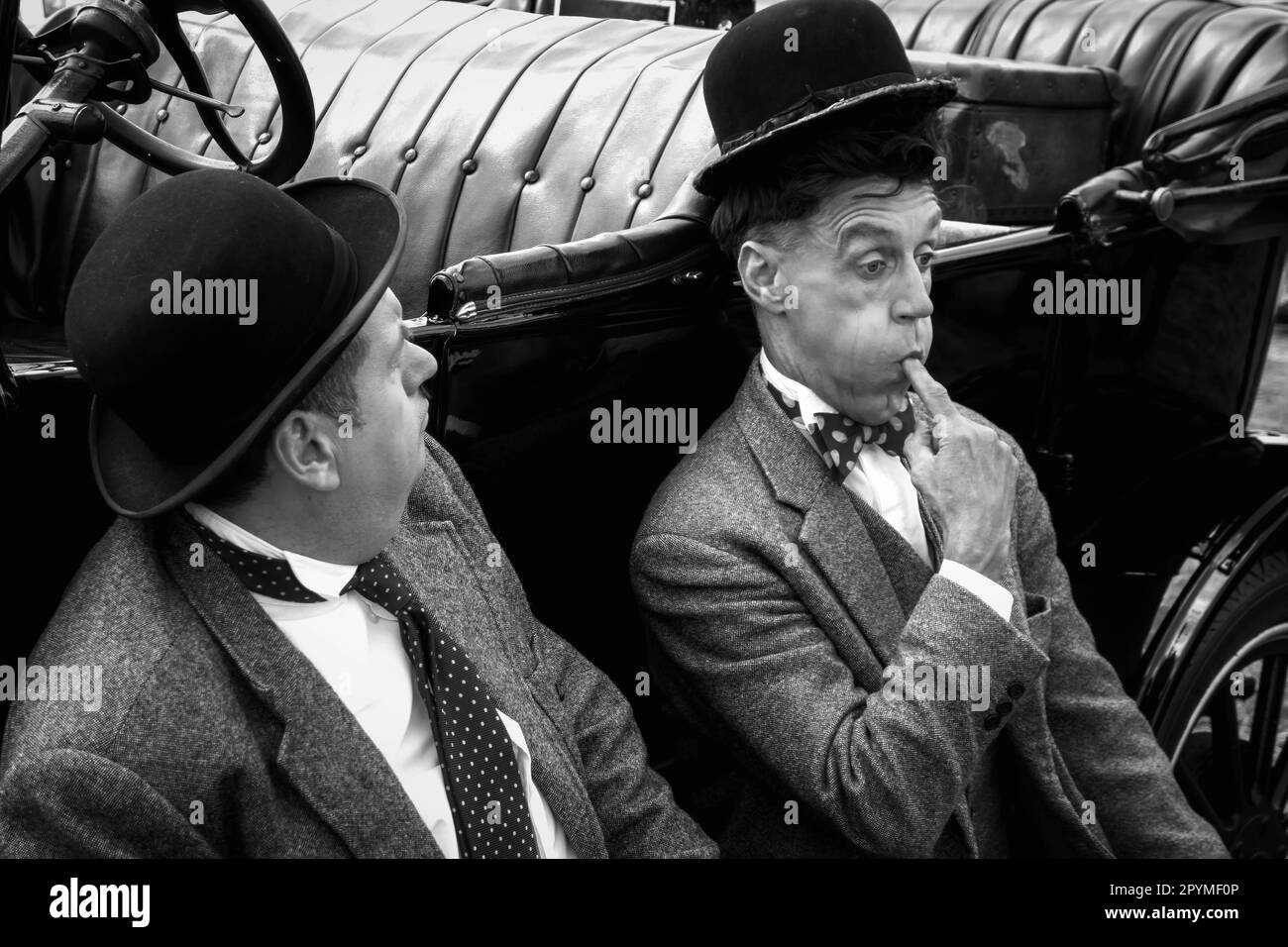 Laurel and Hardy Lookalikes Stock Photo