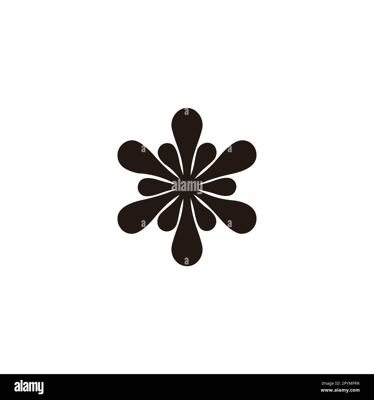 Bacteria, splash geometric symbol simple logo vector Stock Vector