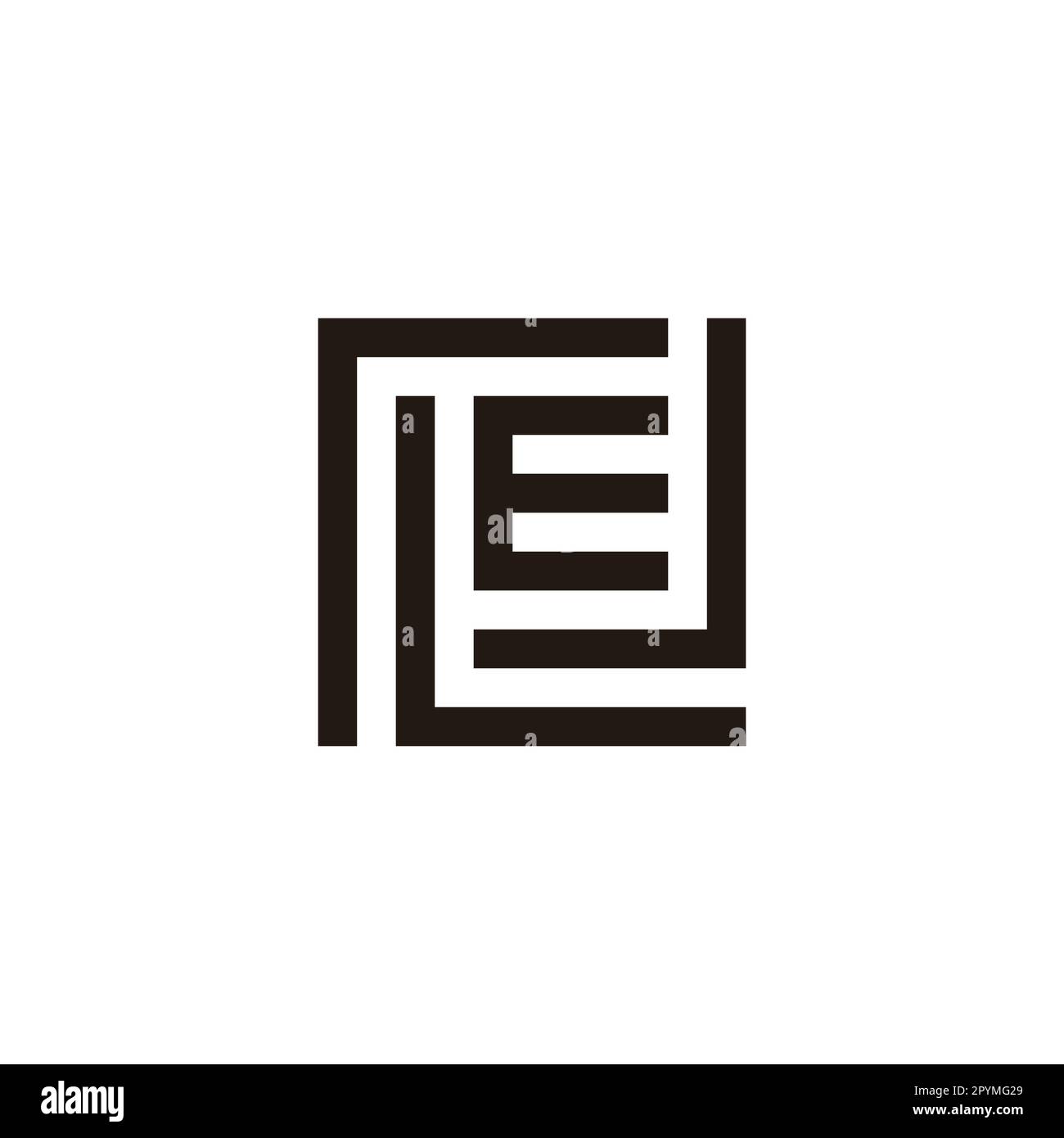 Letter r, L, E and J square geometric symbol simple logo vector Stock ...