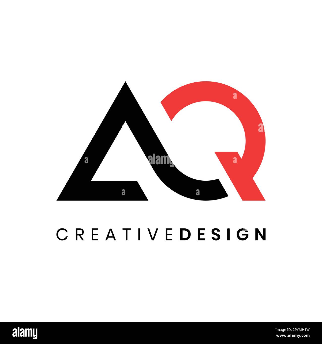 Creative modern linked or infinity letter AQ logo design vector Stock Vector