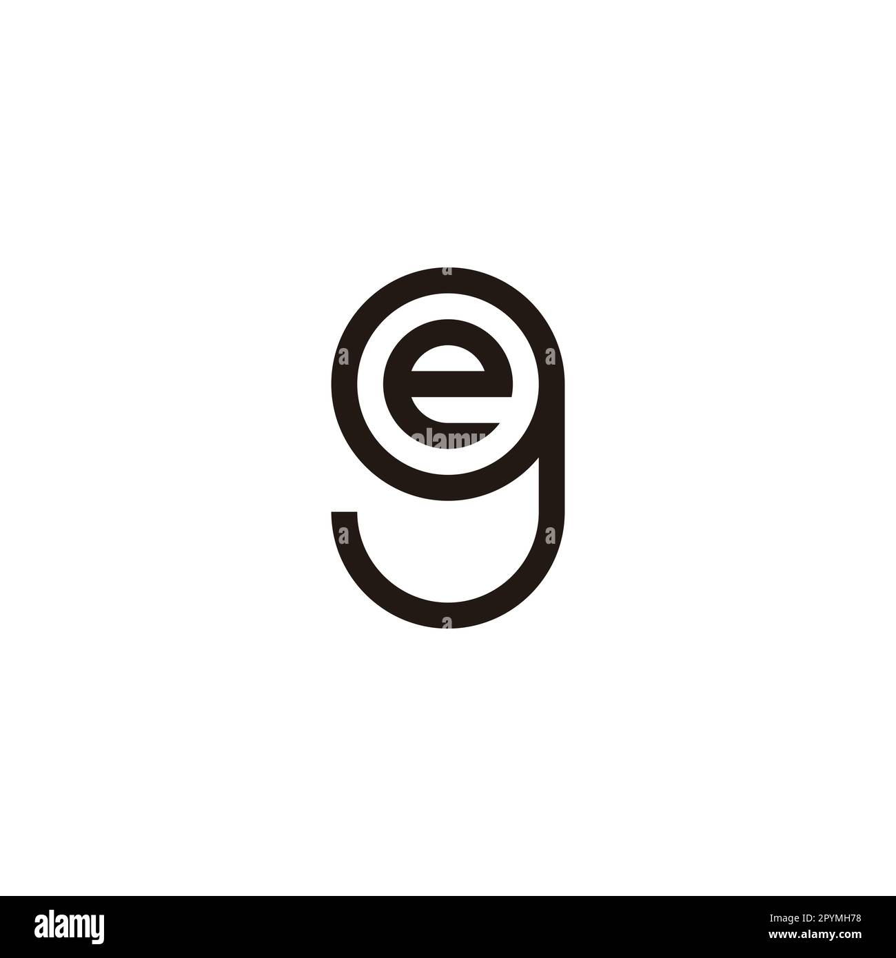 Letter e in g circle geometric symbol simple logo vector Stock Vector ...