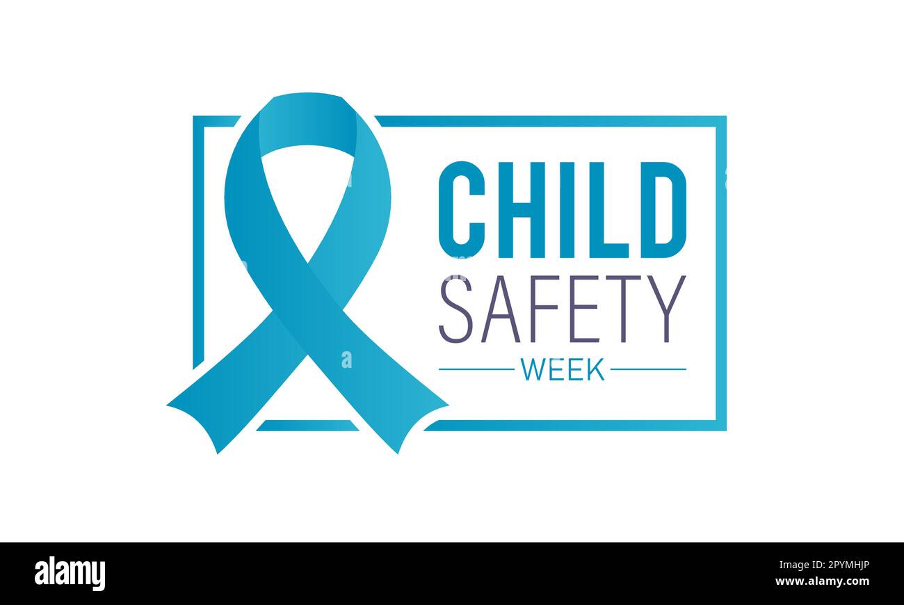 Child safety week awareness month concept observed in every year 6th-12th june. Child safety week vector template for banner, greeting card, poster wi Stock Vector