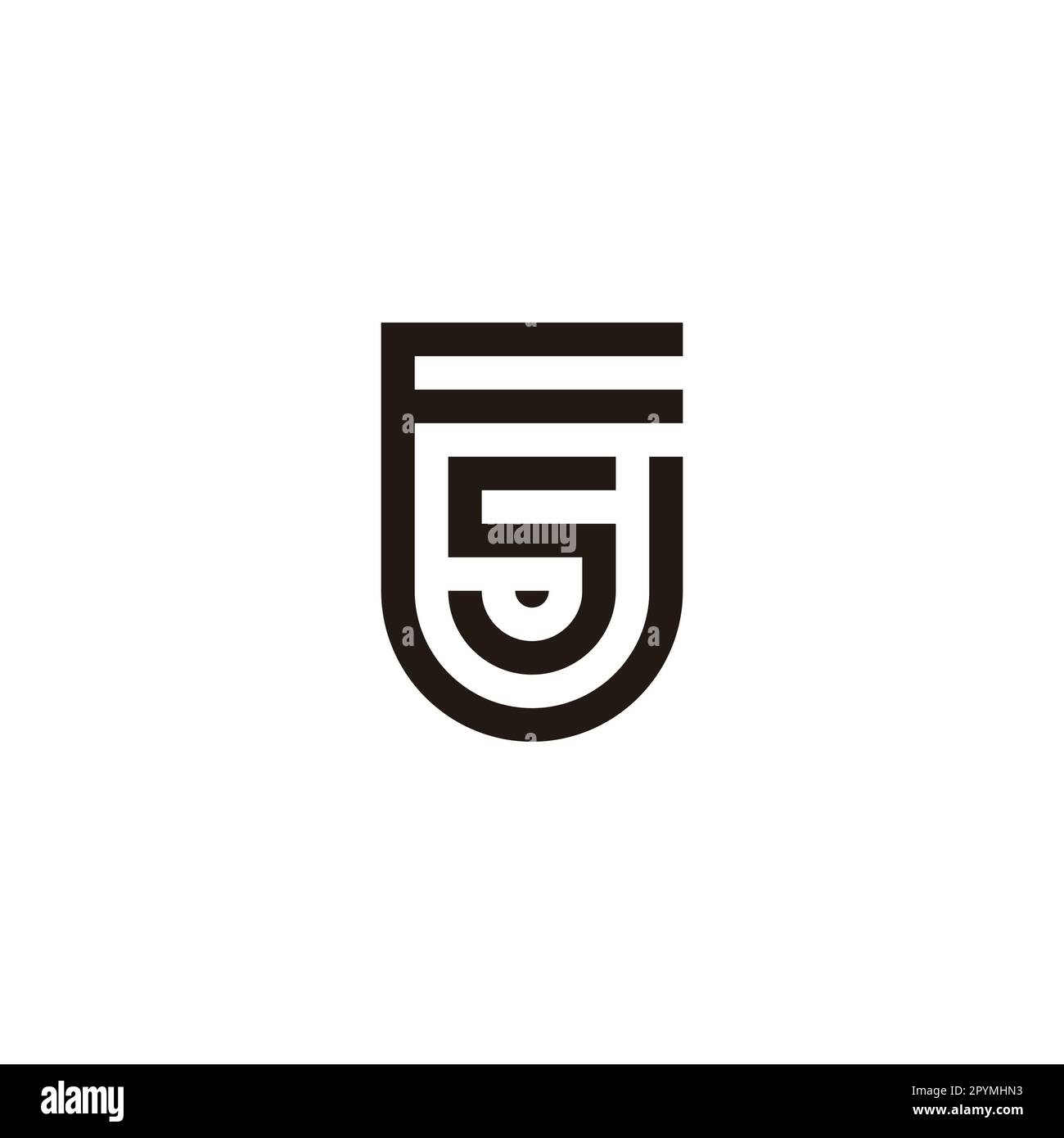 Letter s in E shield geometric symbol simple logo vector Stock Vector