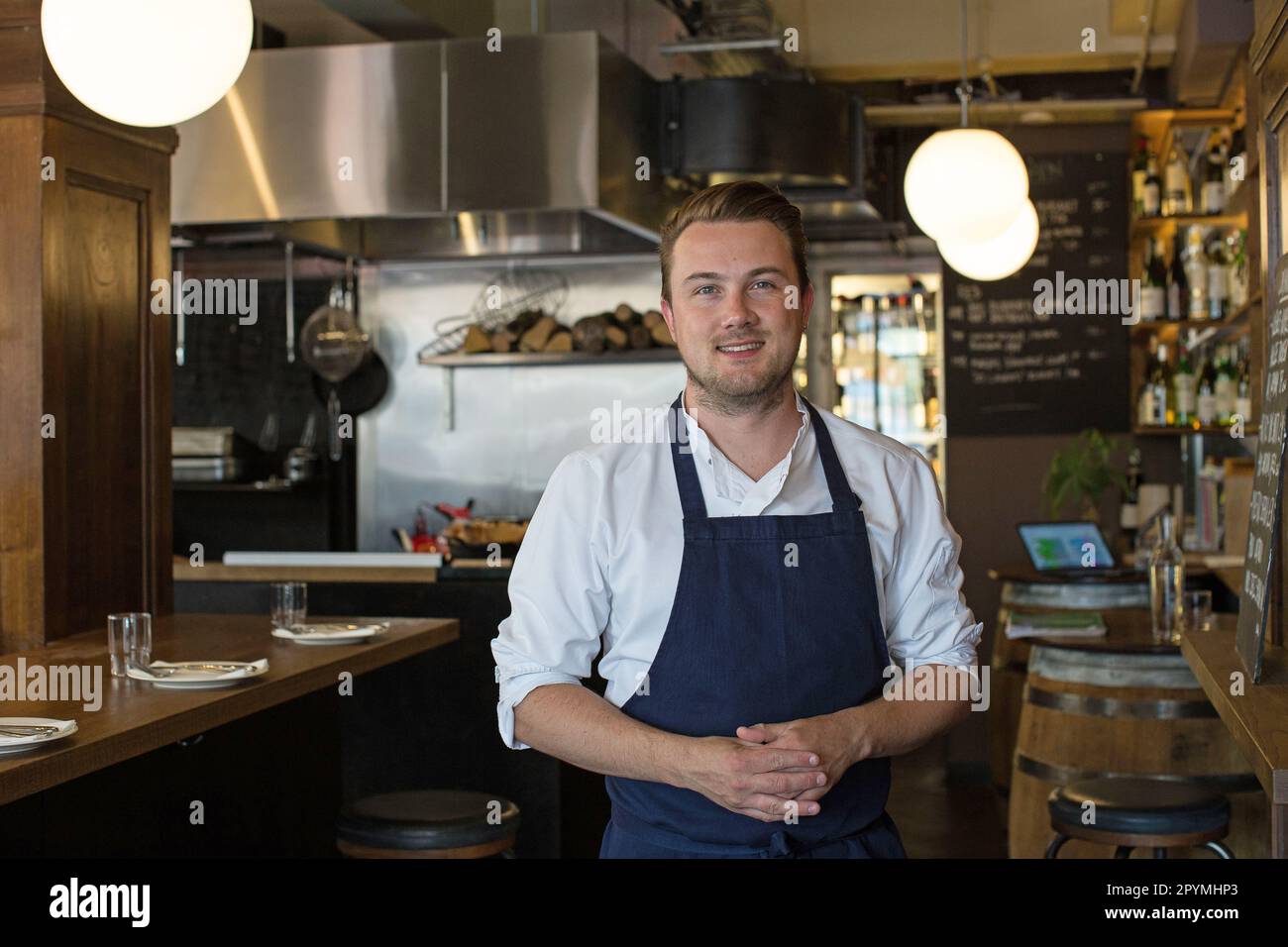 Tomos Parry Chef at  Brat Restaurant in London ,United Kingdom Stock Photo