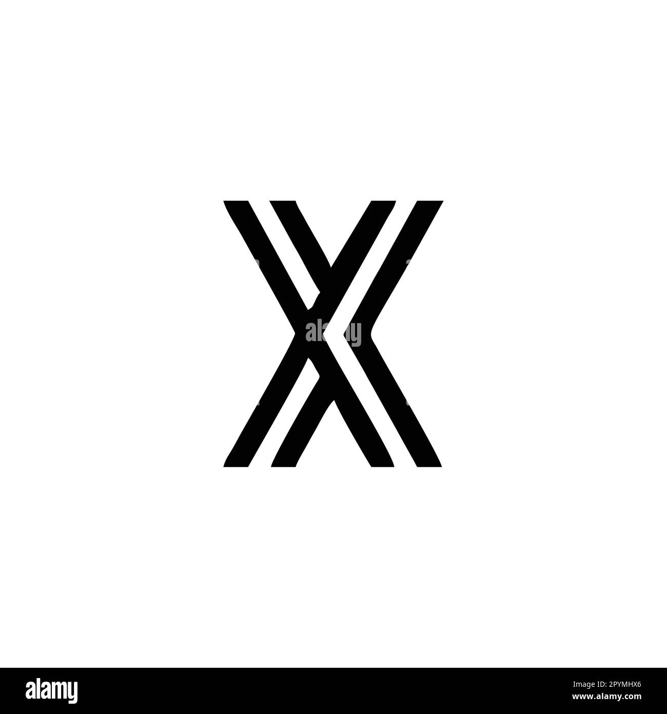Letter X lines geometric symbol simple logo vector Stock Vector Image
