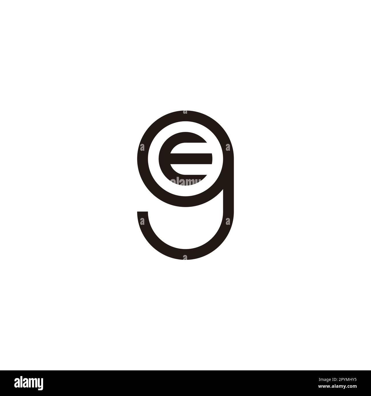 Letter E in g, circle geometric symbol simple logo vector Stock Vector ...