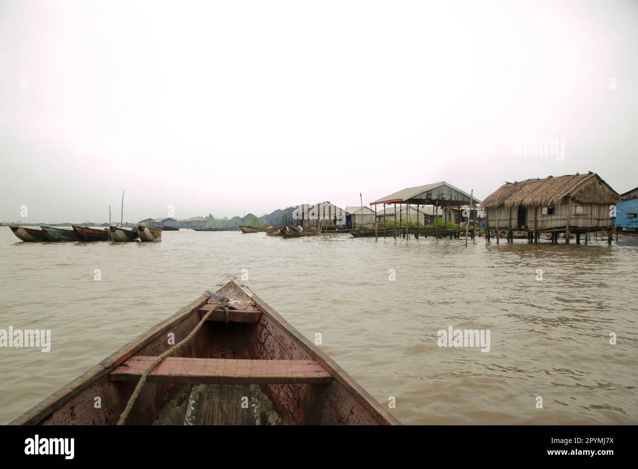 Ondo State, Nigeria - May 2nd, 2023 - Abereke, fishermen community settlement of Ondo State. Stock Photo