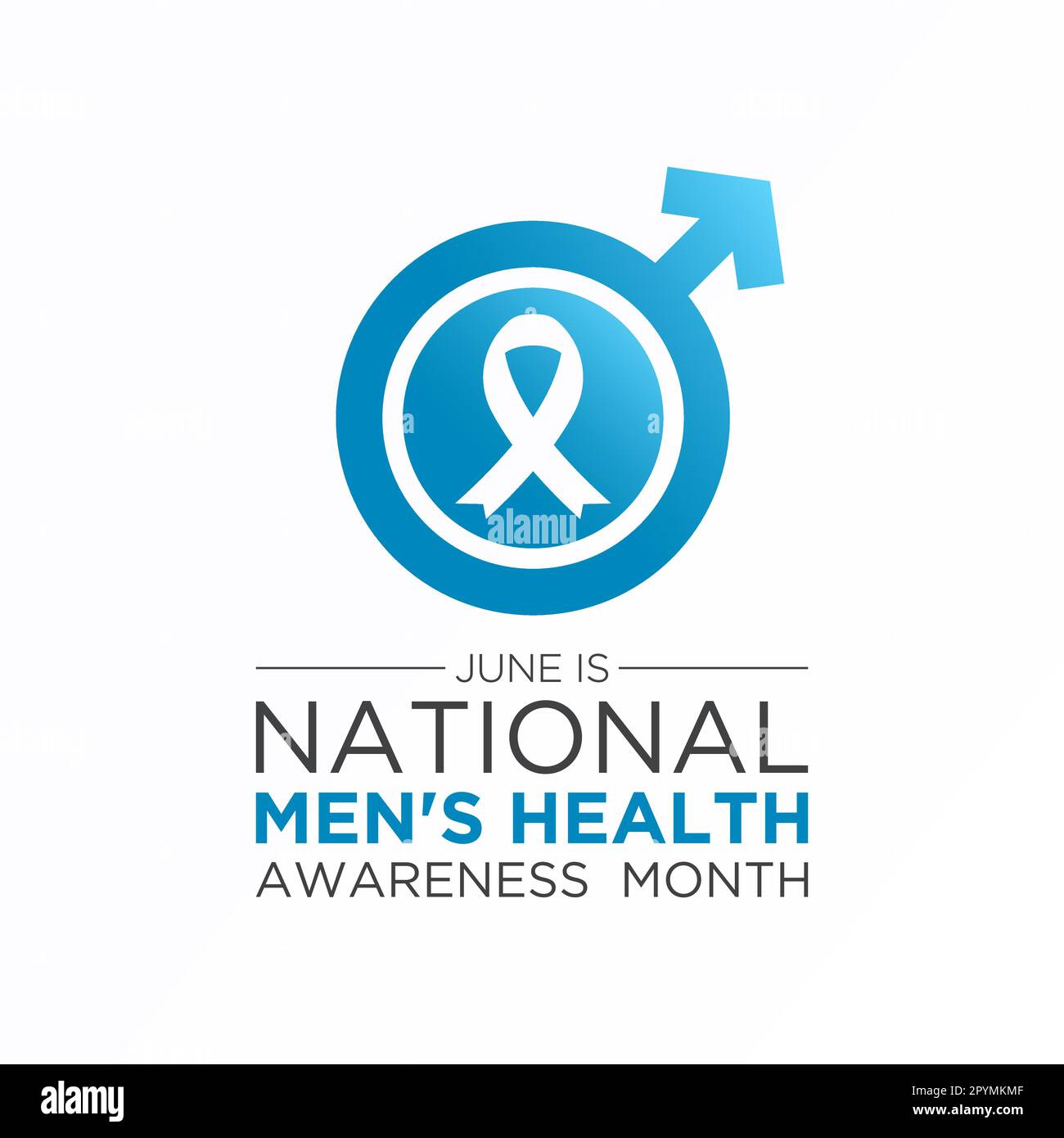 Men's health month is observed every year in june. June is national men's health awareness month. Vector template for banner, greeting card, poster wi Stock Vector
