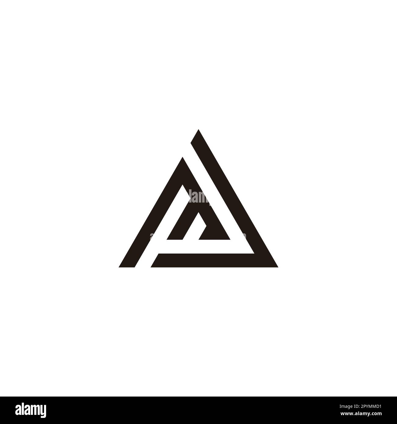 Letter M and triangle geometric symbol simple logo vector Stock Vector ...