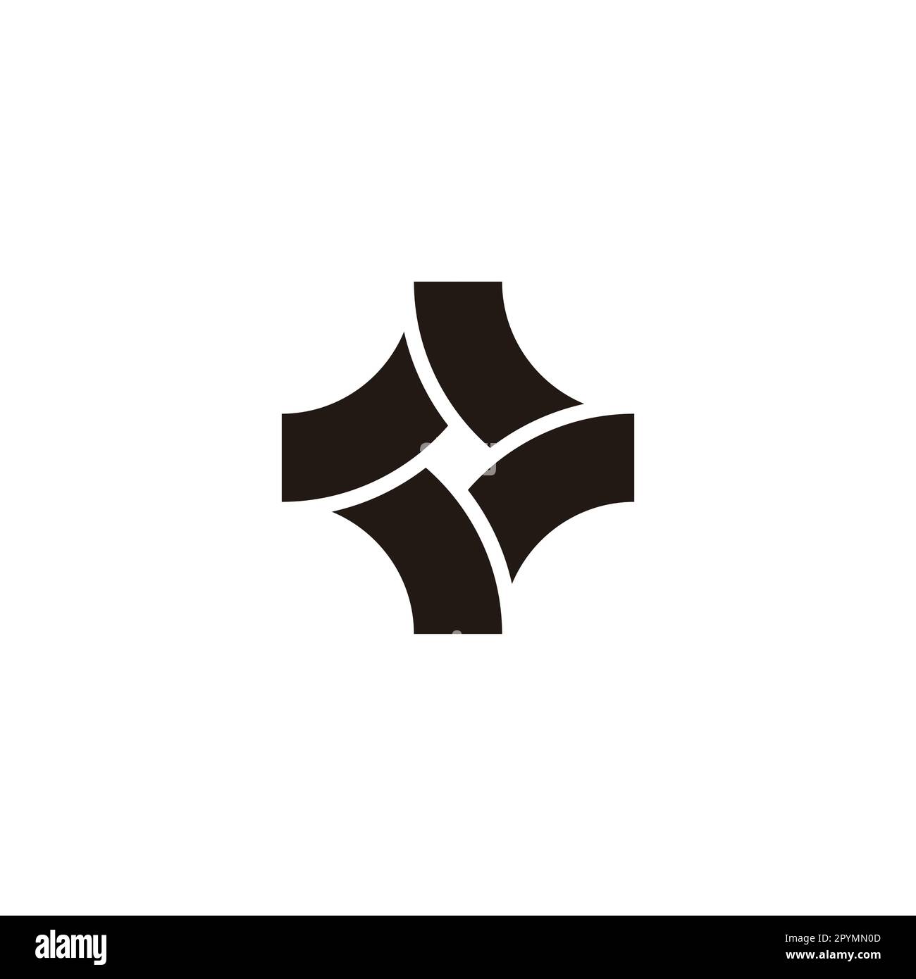 Letter O fold geometric symbol simple logo vector Stock Vector