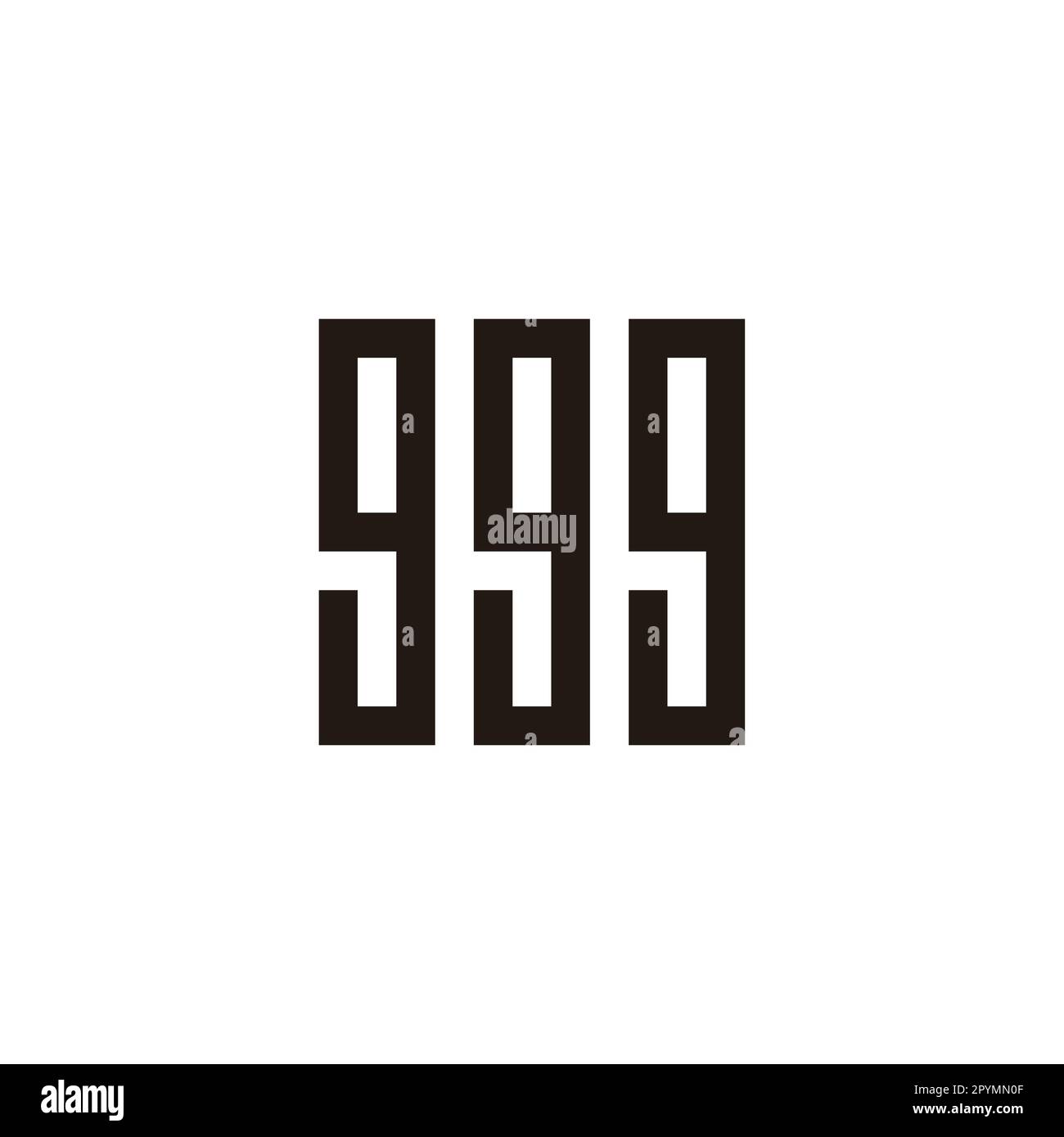 Number 999 Square Geometric Symbol Simple Logo Vector Stock Vector number-999-square-geometric-symbol-simple-logo-vector-stock-vector