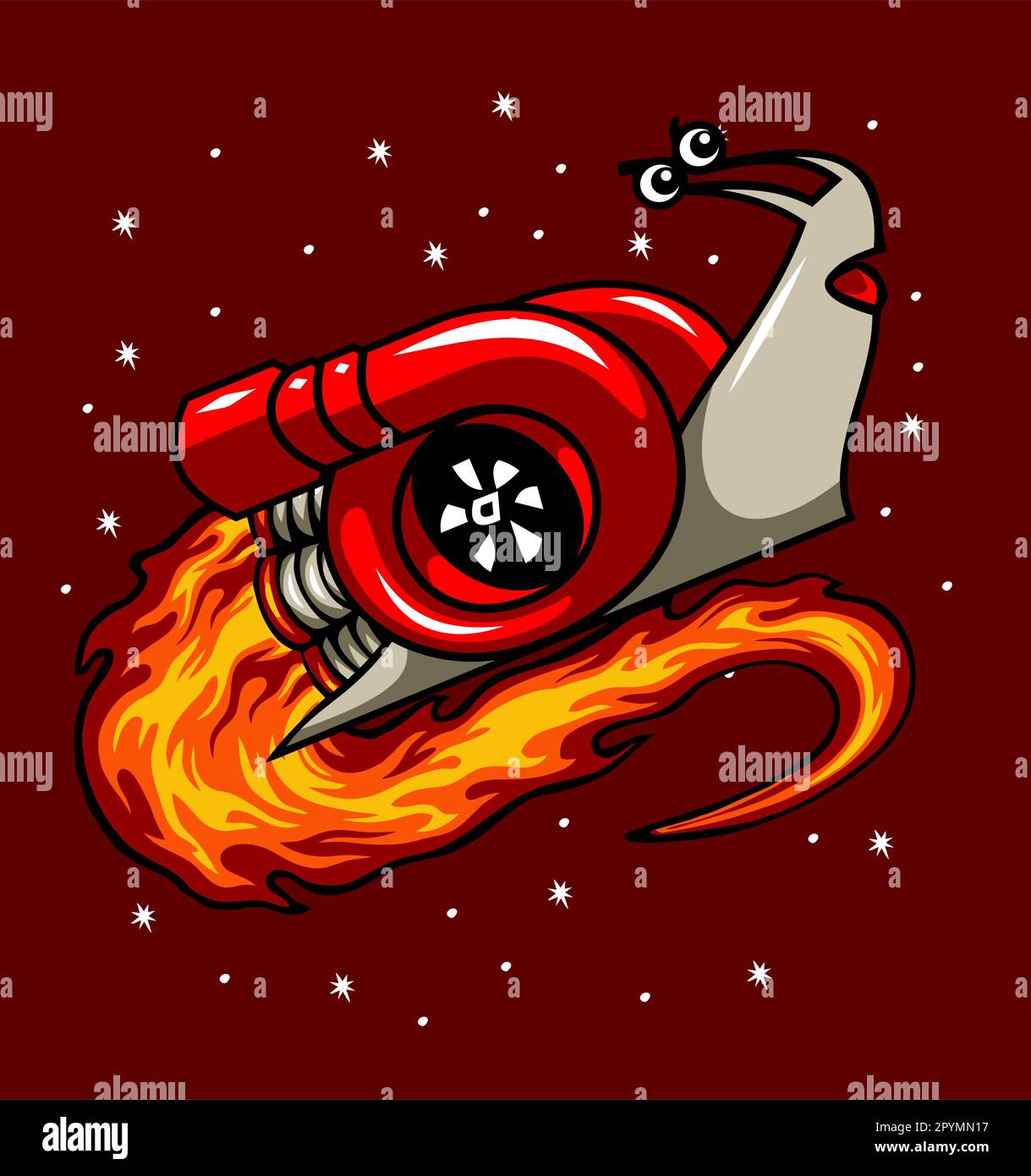 cartoon snail wearing turbo Stock Vector Image & Art - Alamy