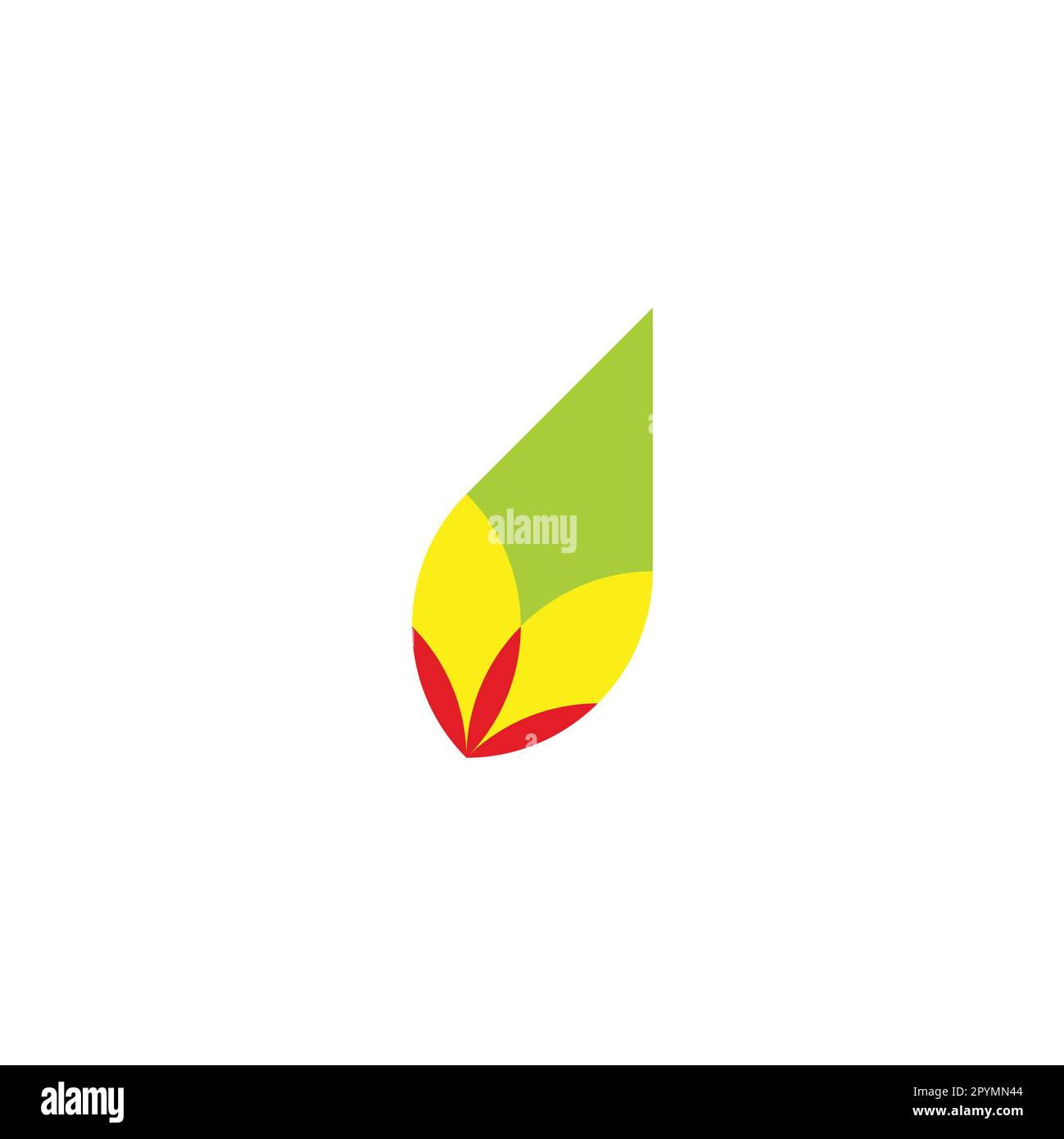 Leaf, colorful geometric symbol simple logo vector Stock Vector Image ...