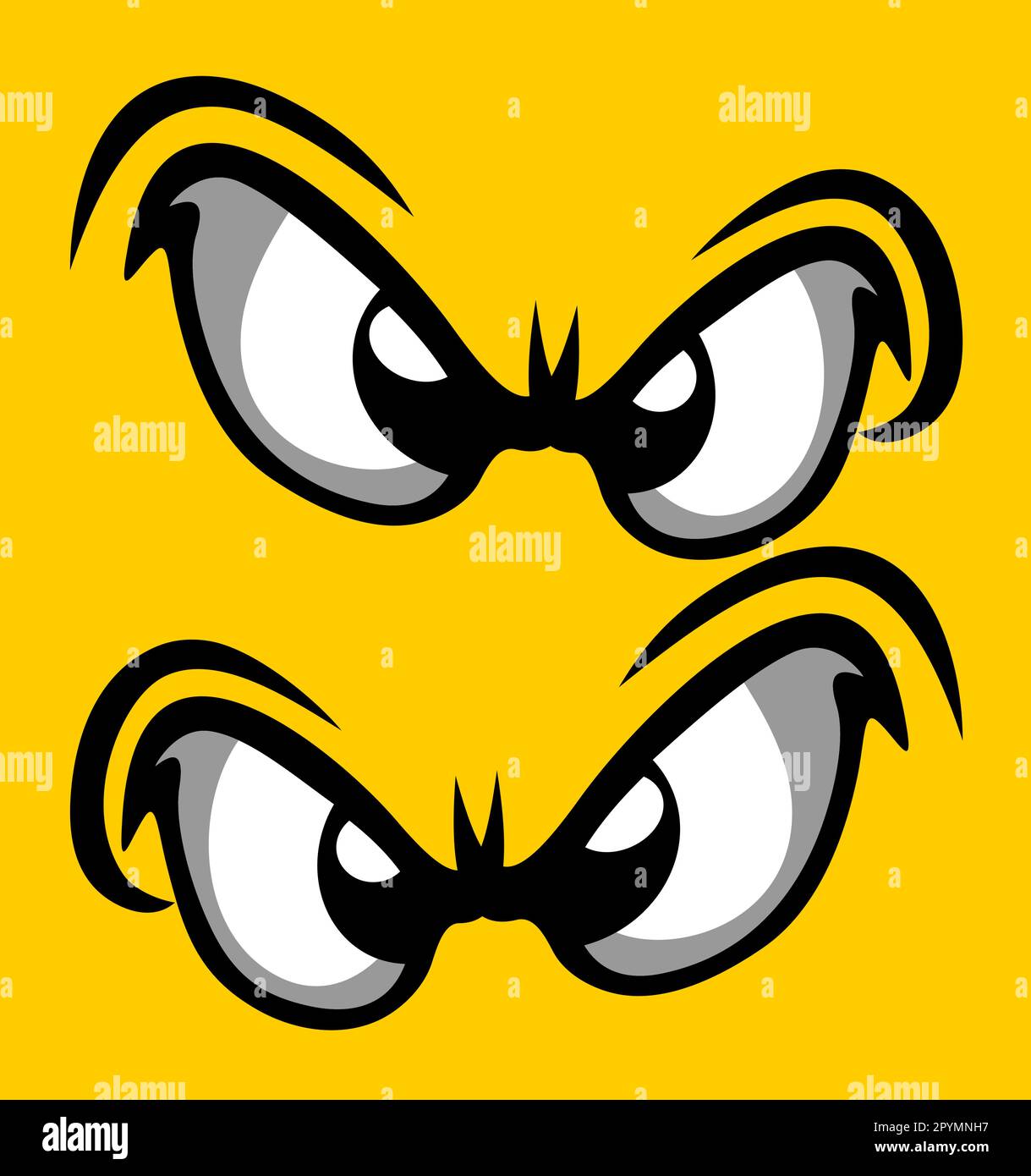 Cartoon Angry Eye Expression Stock Vector Image And Art Alamy 3598