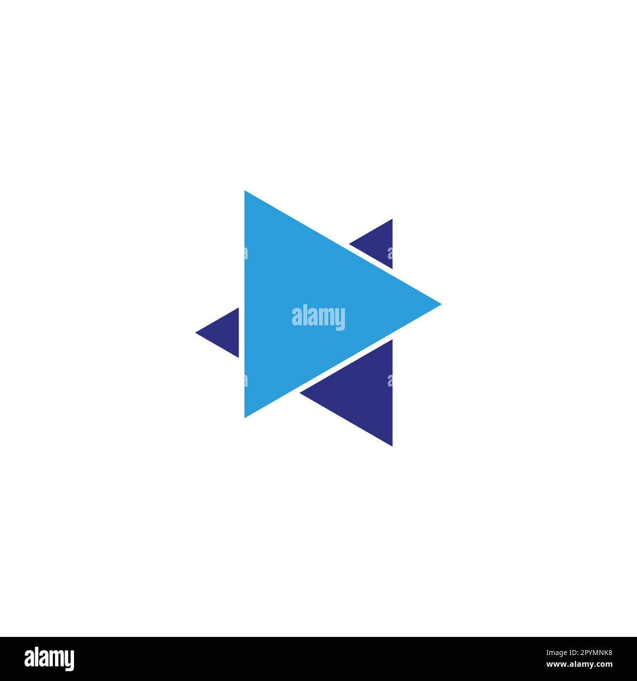 Triangles, arrows geometric symbol simple logo vector Stock Vector