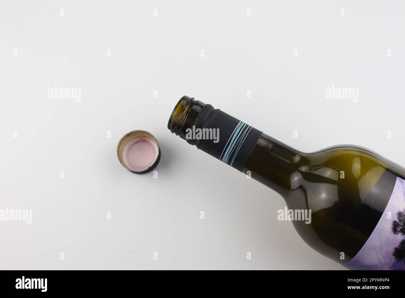 Red wine bottle cap opening Stock Photo Alamy