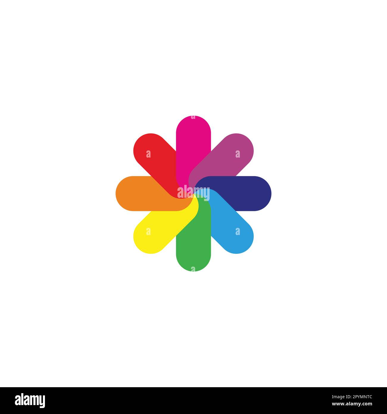 Capsules, colorful geometric symbol simple logo vector Stock Vector