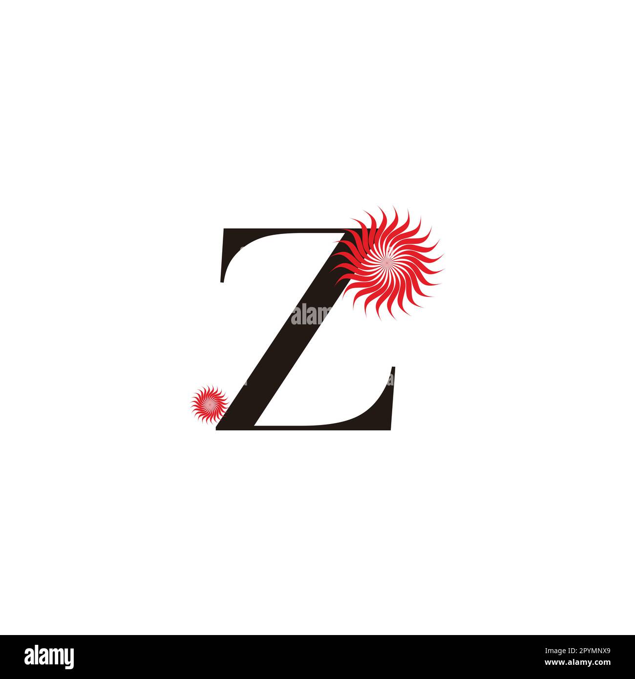 Letter Z flower geometric symbol simple logo vector Stock Vector Image