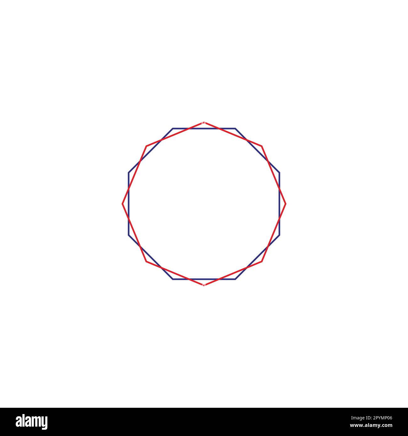 Octagon, lines, figure geometric symbol simple logo vector Stock Vector