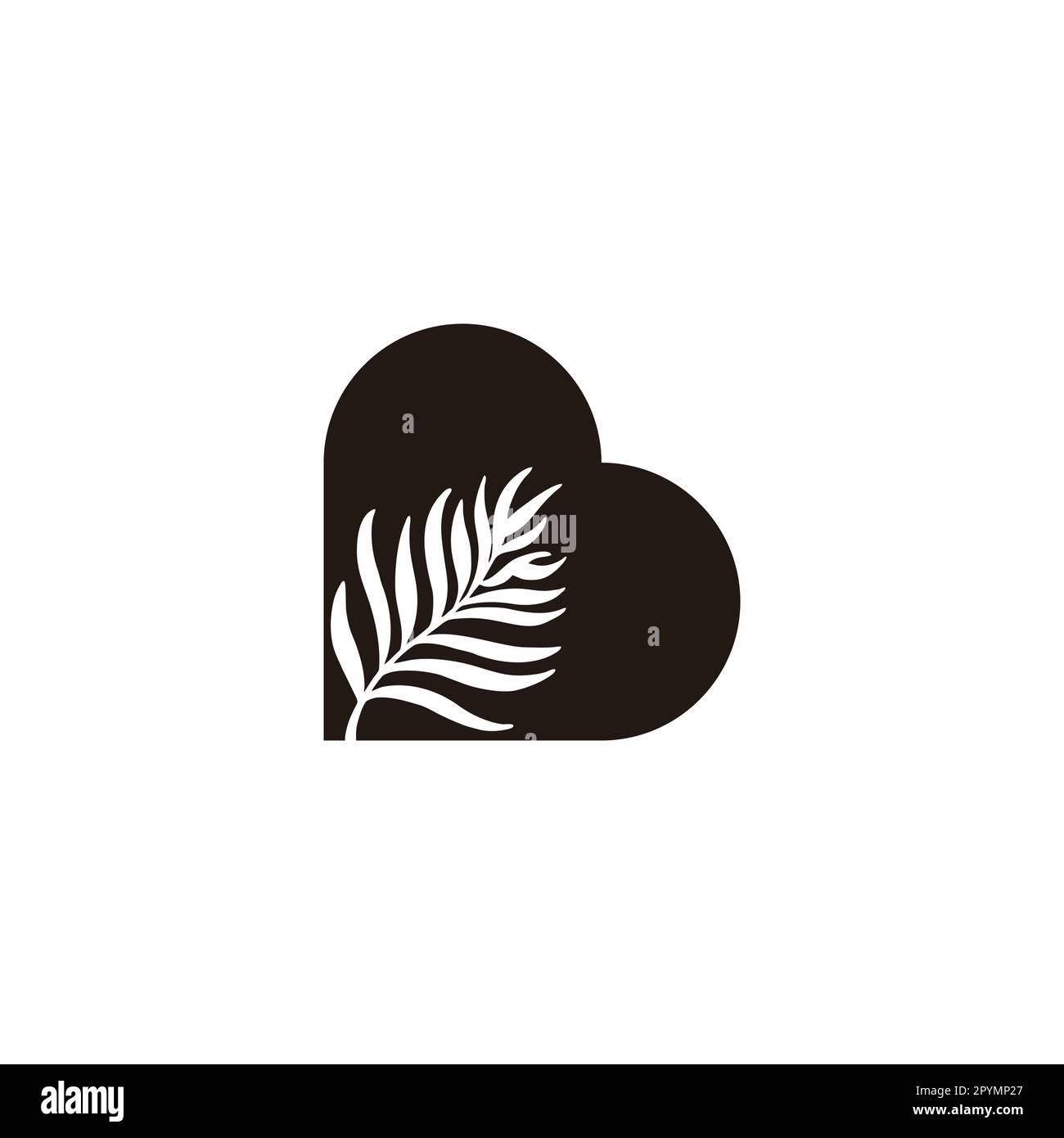 Letter B leaf technology geometric symbol simple logo vector Stock Vector
