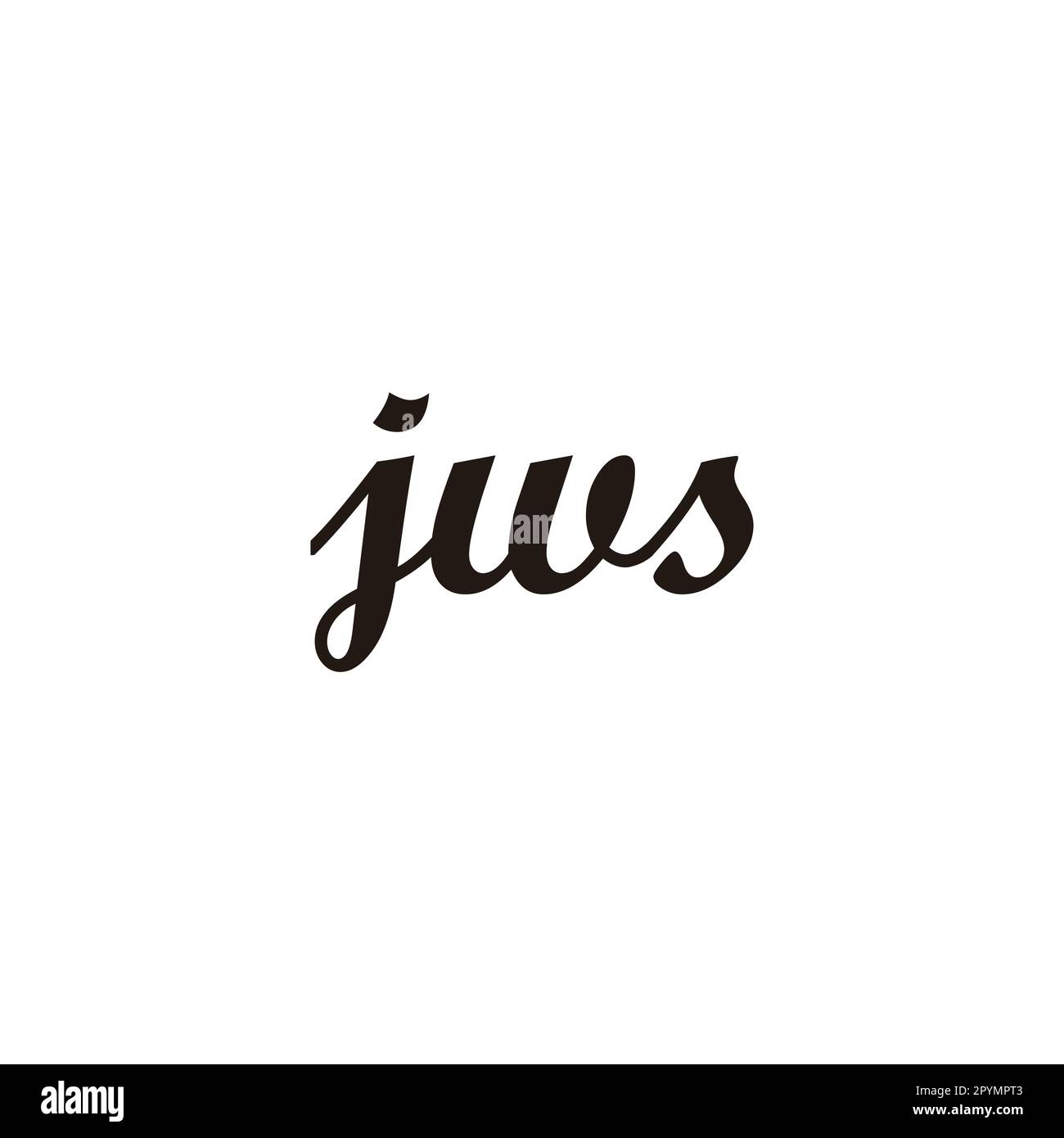 Letter jws connect geometric symbol simple logo vector Stock Vector