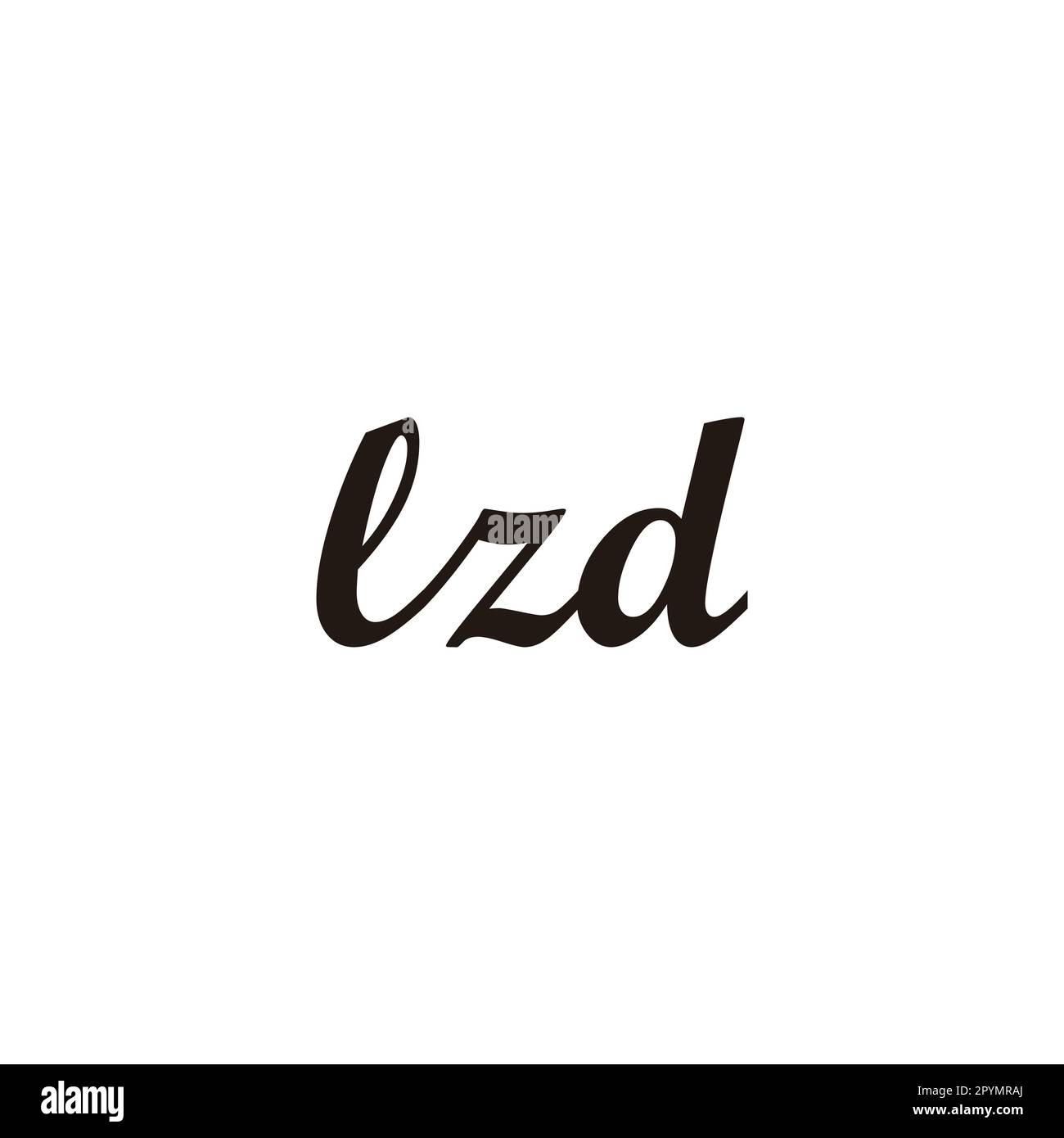 Letter Lzd connect geometric symbol simple logo vector Stock Vector