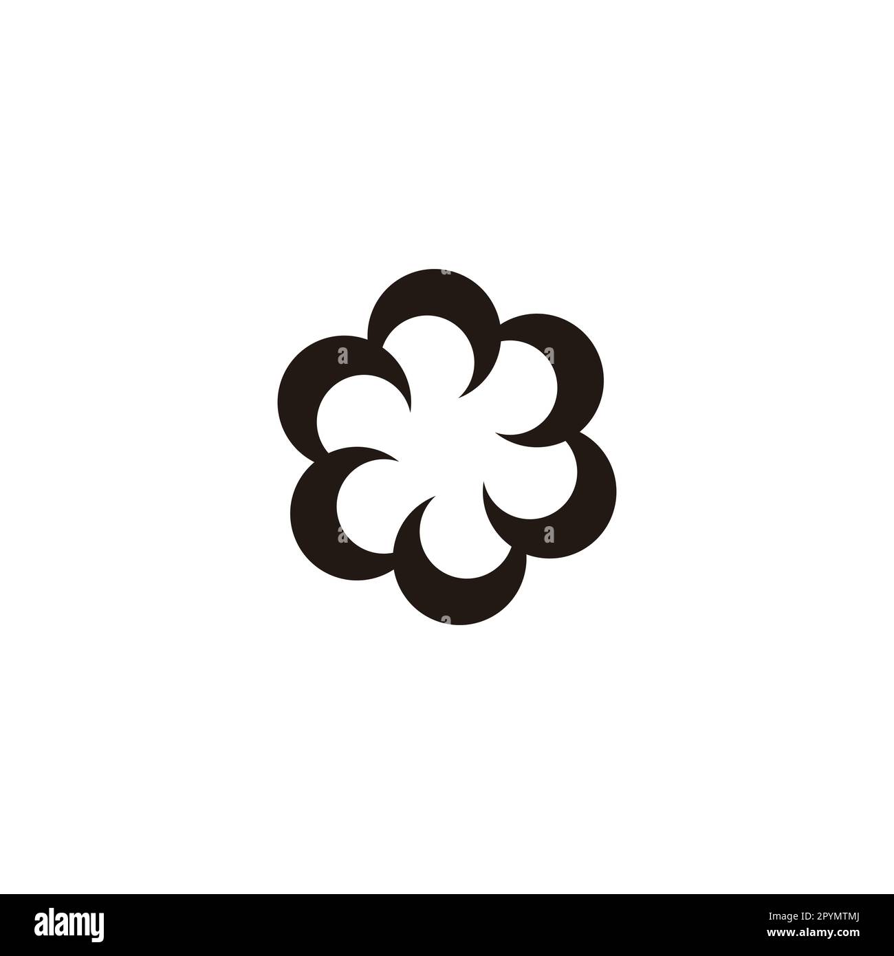 Flower, cookies geometric symbol simple logo vector Stock Vector