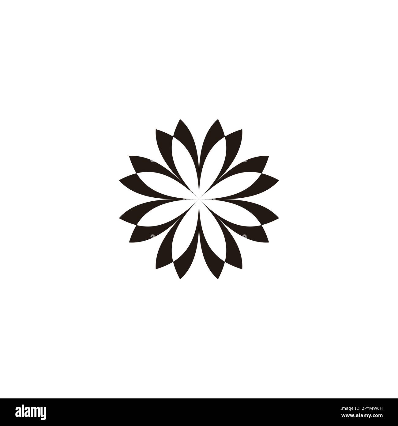 Flowers, fresh geometric symbol simple logo vector Stock Vector