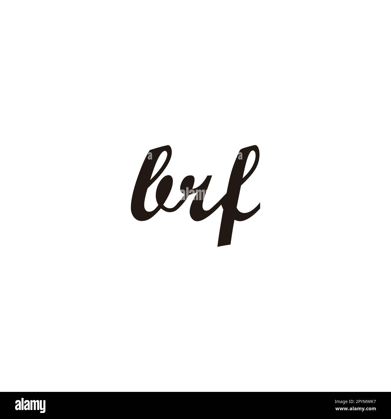 Letter brf connect geometric symbol simple logo vector Stock Vector