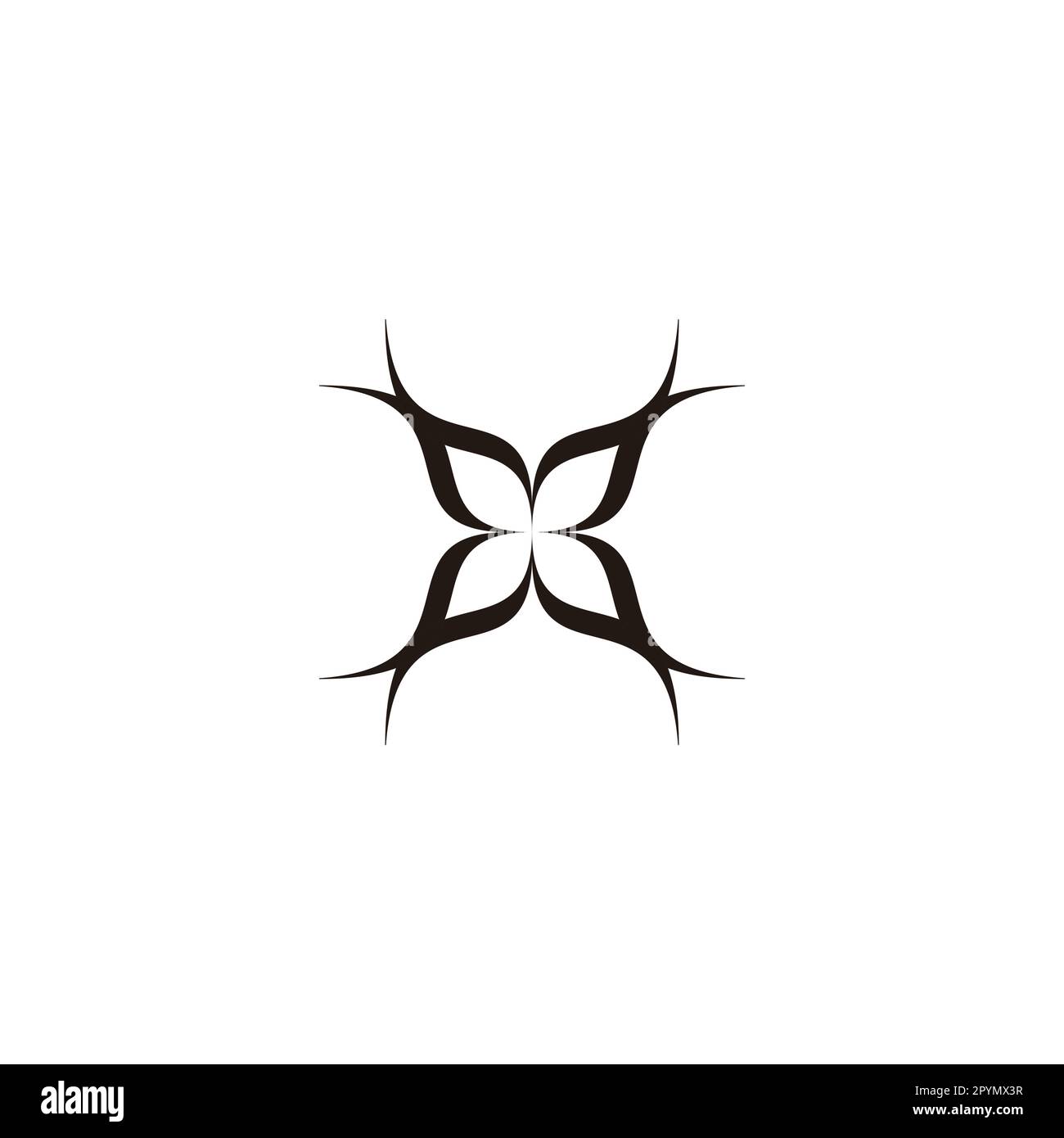Window, flower geometric symbol simple logo vector Stock Vector
