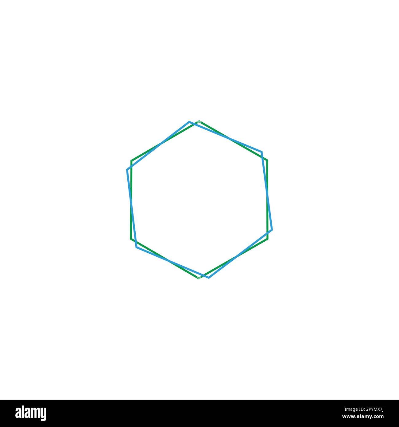 hexagon lines, frame geometric symbol simple logo vector Stock Vector ...