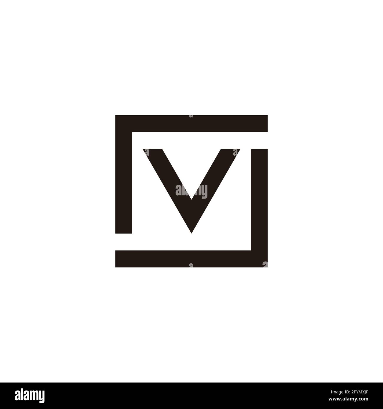 Letter N in E, triangle geometric symbol simple logo vector Stock Vector
