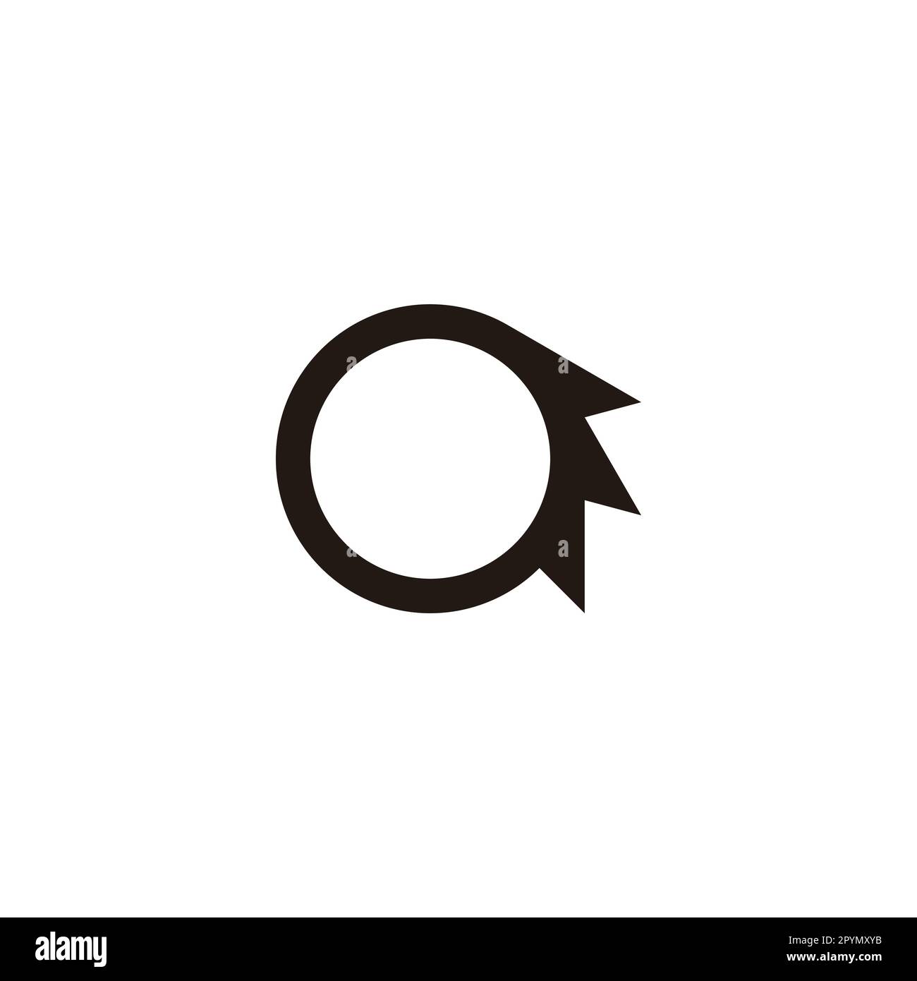 Letter a fire, circle geometric symbol simple logo vector Stock Vector