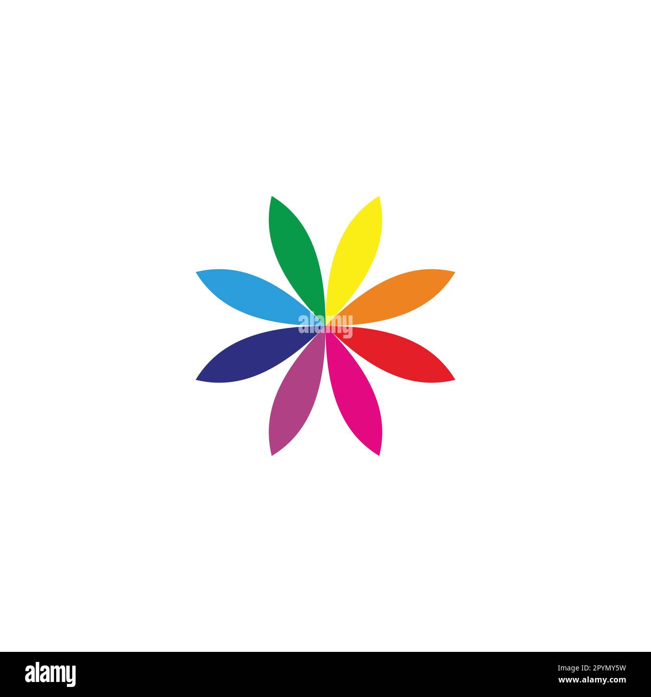 Colorful flower logo Stock Vector Images - Alamy