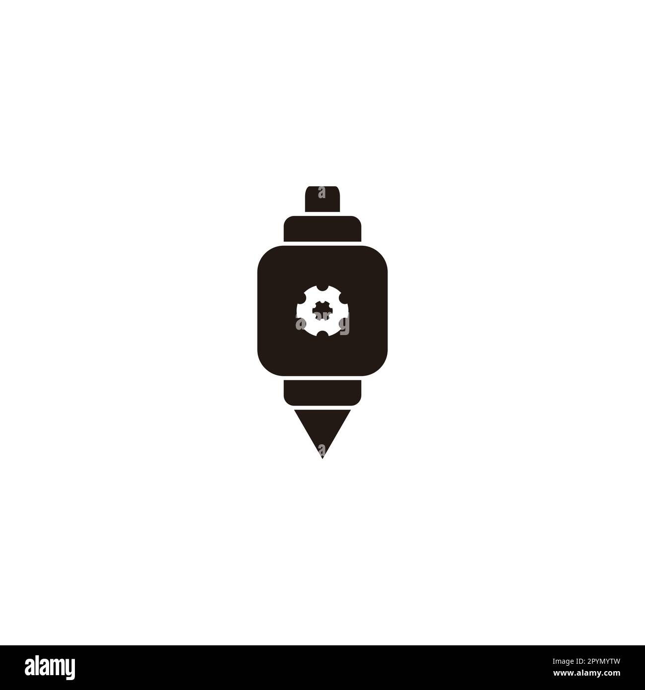 Pencil, equipment, tool geometric simple symbol logo vector Stock Vector