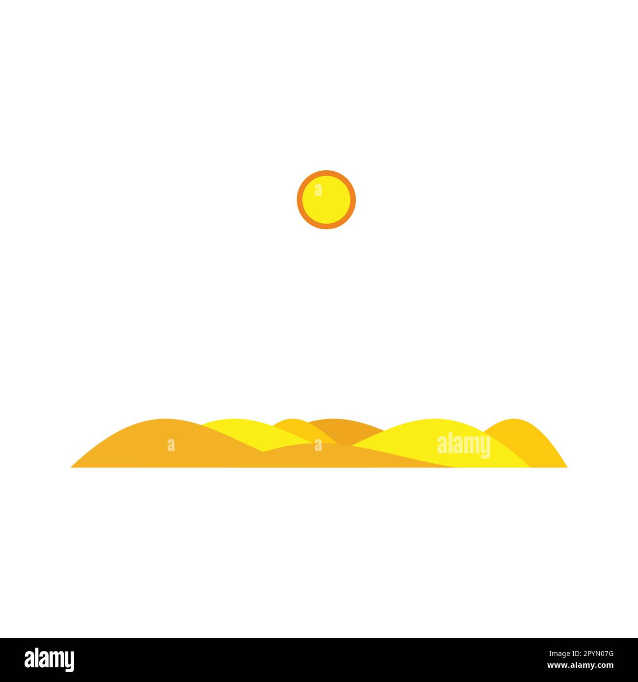Desert, landscapes geometric symbol simple logo vector Stock Vector