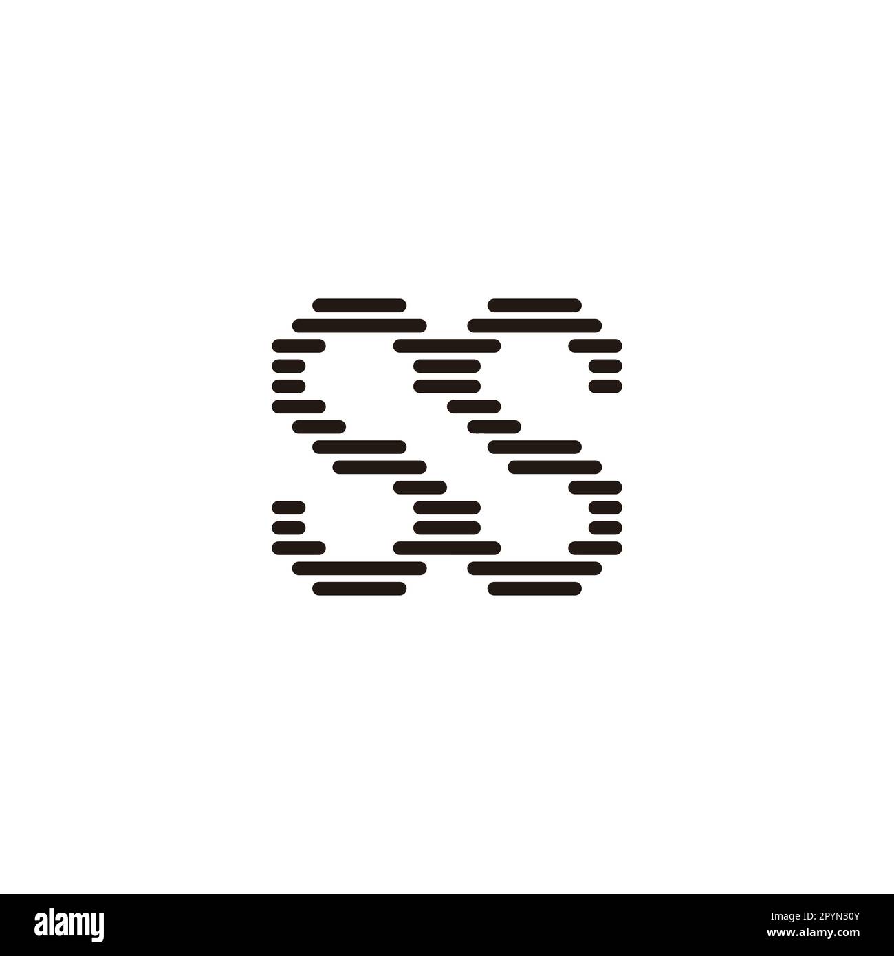 Letter SS lines, combination geometric simple symbol logo vector Stock ...