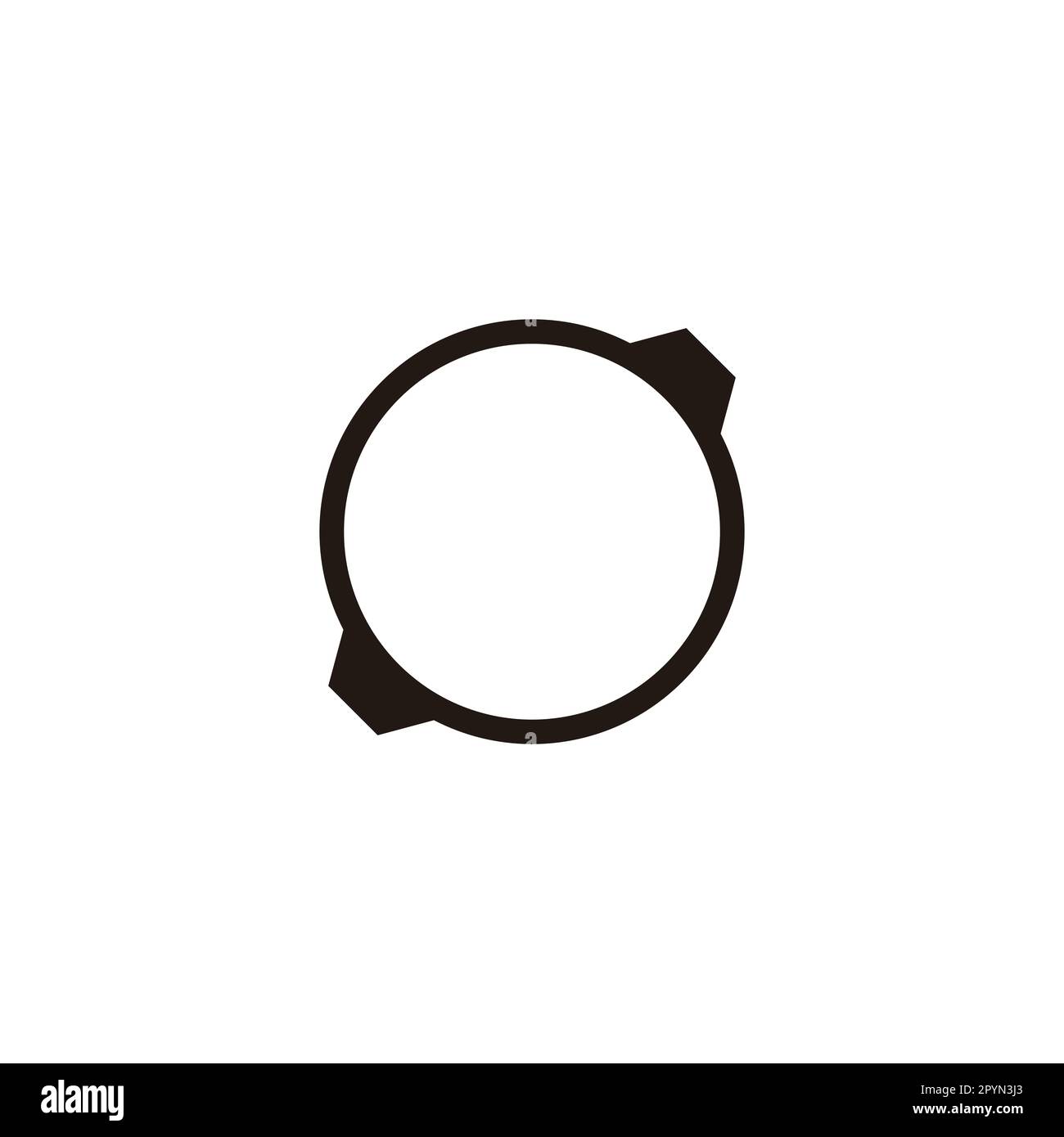 Ring, circle technology, rotation geometric symbol simple logo vector Stock Vector