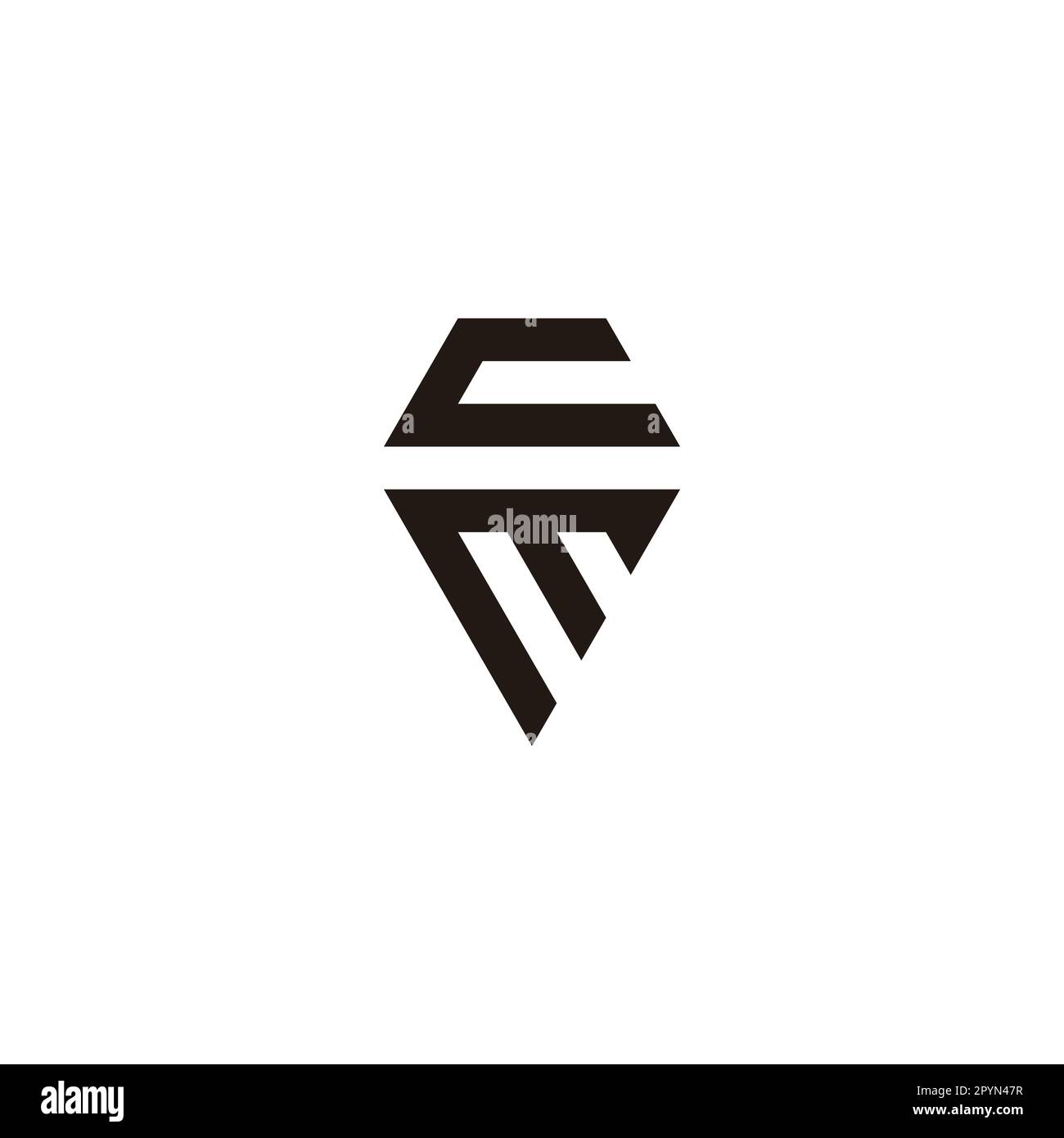 Letter W and c diamond geometric symbol simple logo vector Stock Vector ...