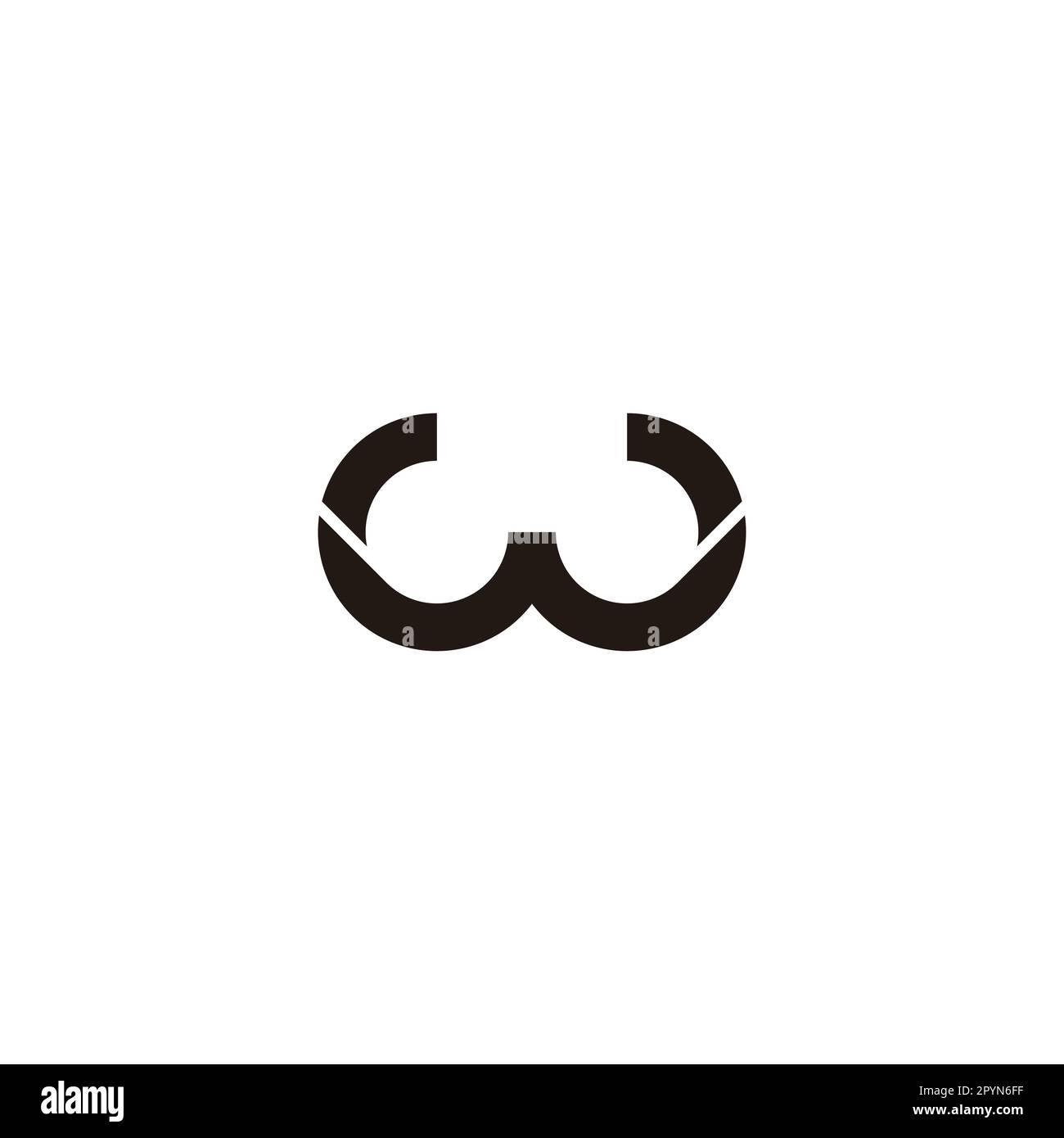 Letter W double, fold geometric symbol simple logo vector Stock Vector ...