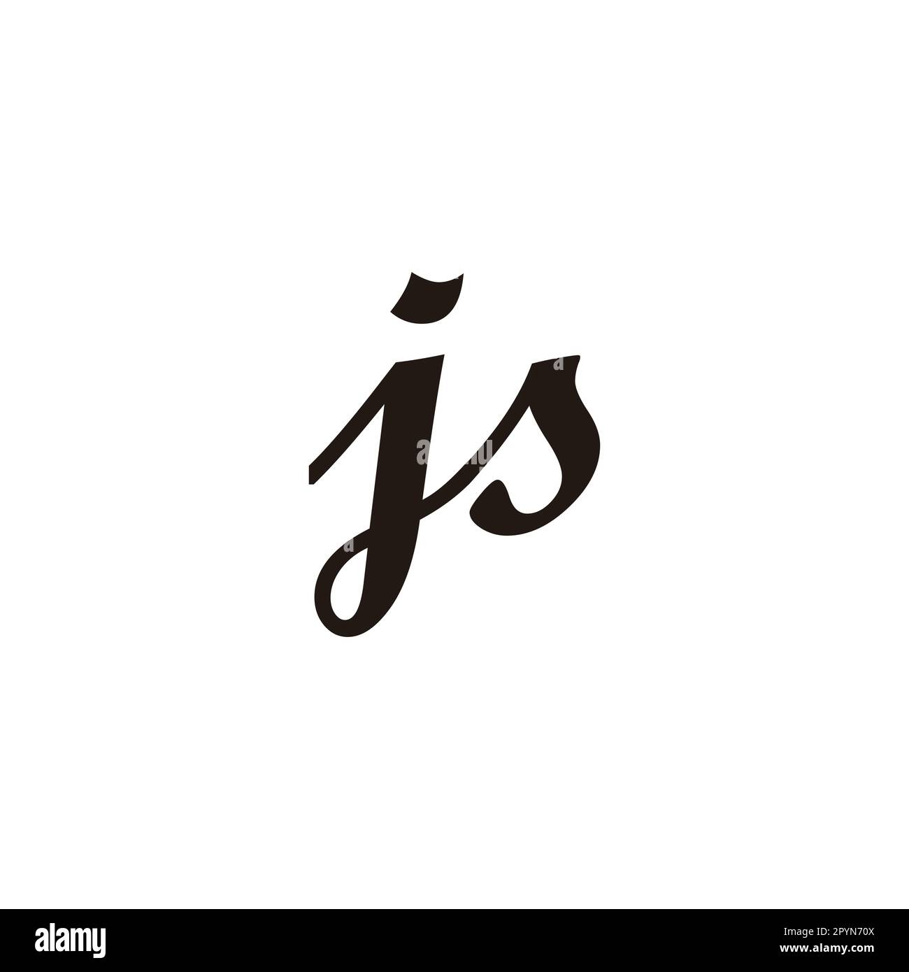 Letter js connect geometric simple symbol logo vector Stock Vector ...