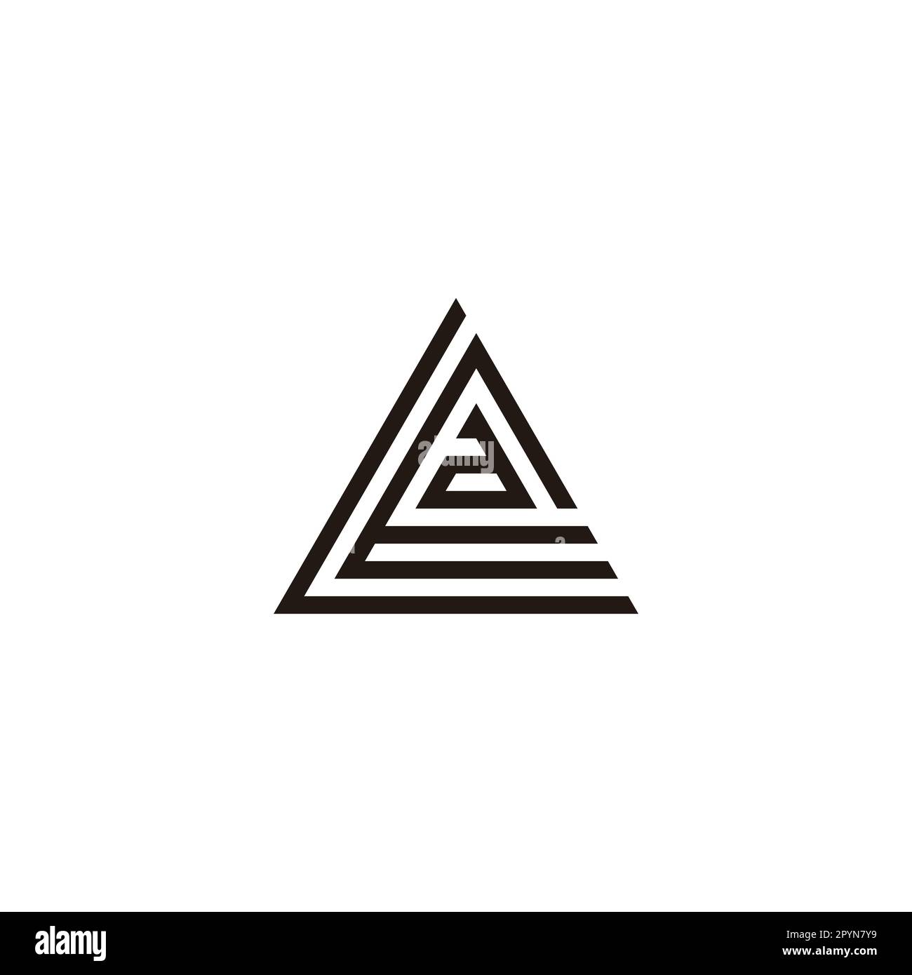 Letter L, E and a, triangle line geometric simple symbol logo vector ...