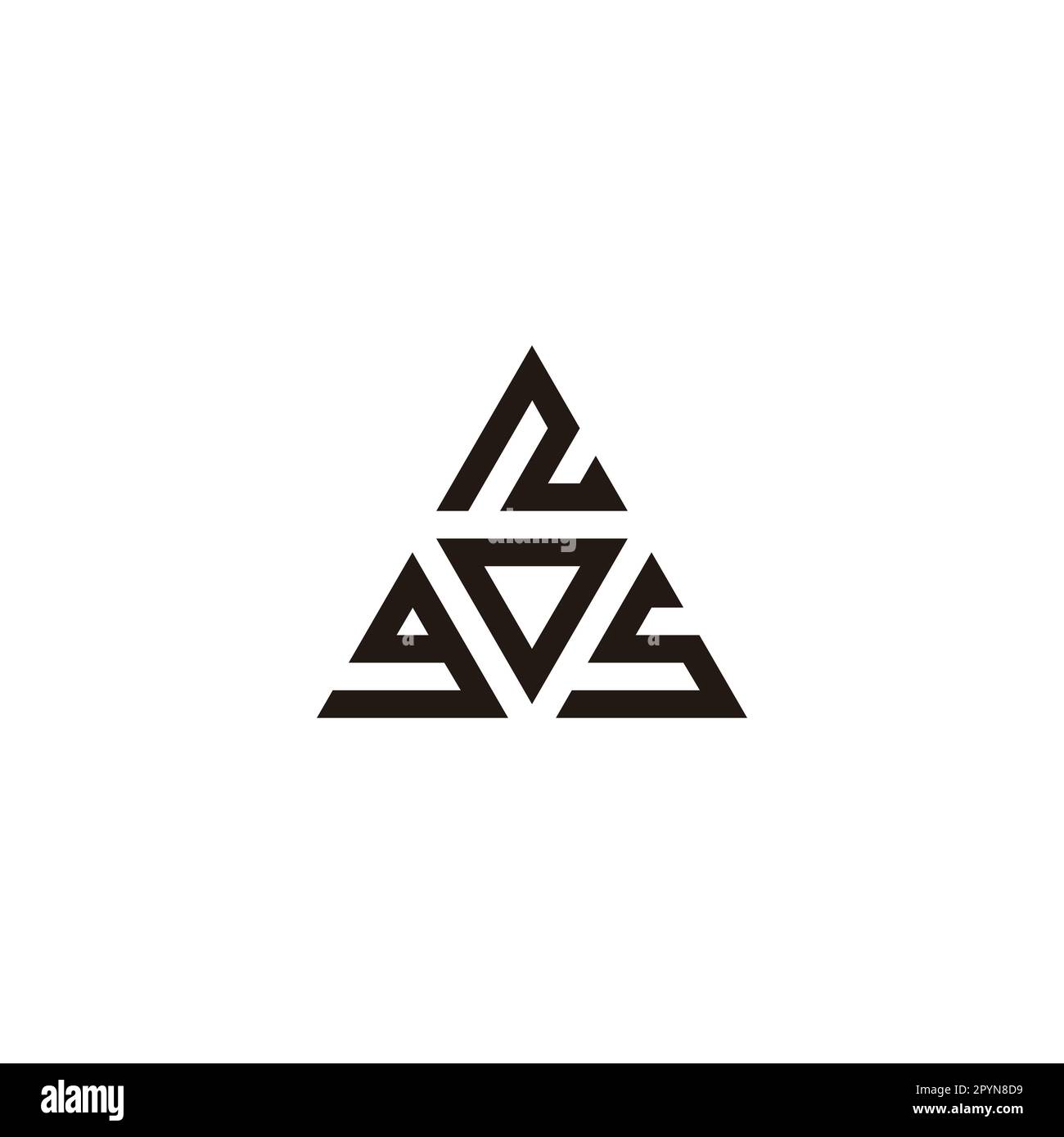 Letter N, g, o and S triangles geometric symbol simple logo vector Stock Vector Image & Art Alamy