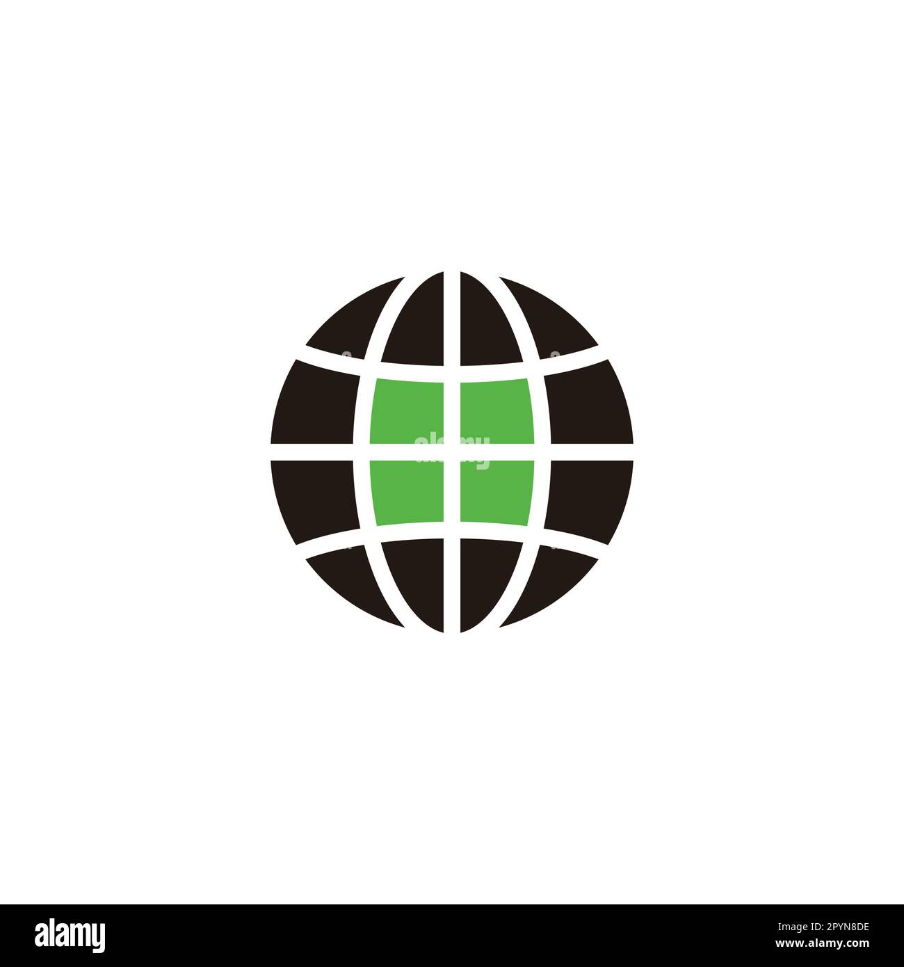 Globe, window geometric symbol simple logo vector Stock Vector