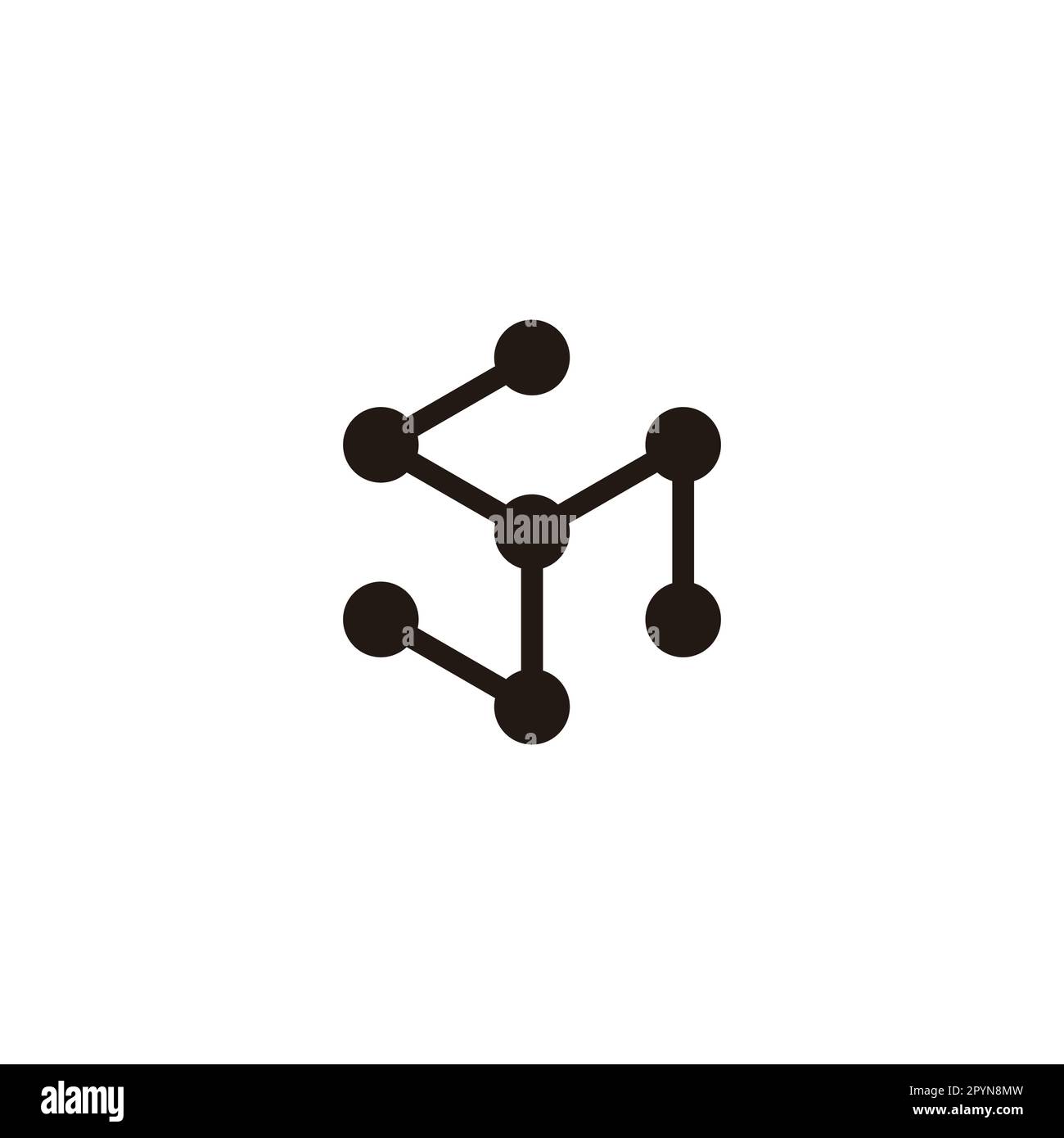 Cube, molecules geometric symbol simple logo vector Stock Vector